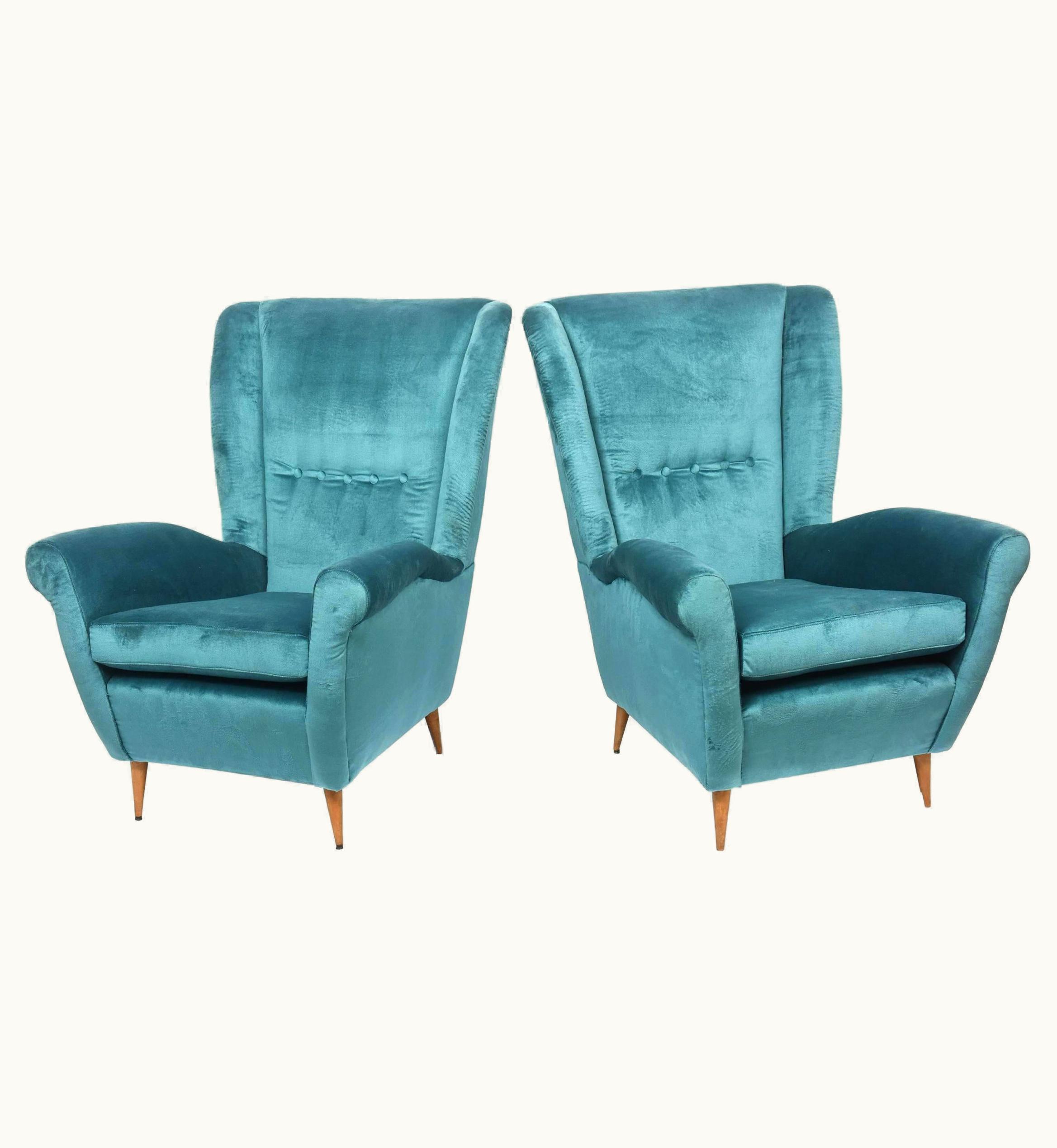 Gio Ponti Gio Ponti Pair Of Gio Ponti Armchairs, Model 512, Italy