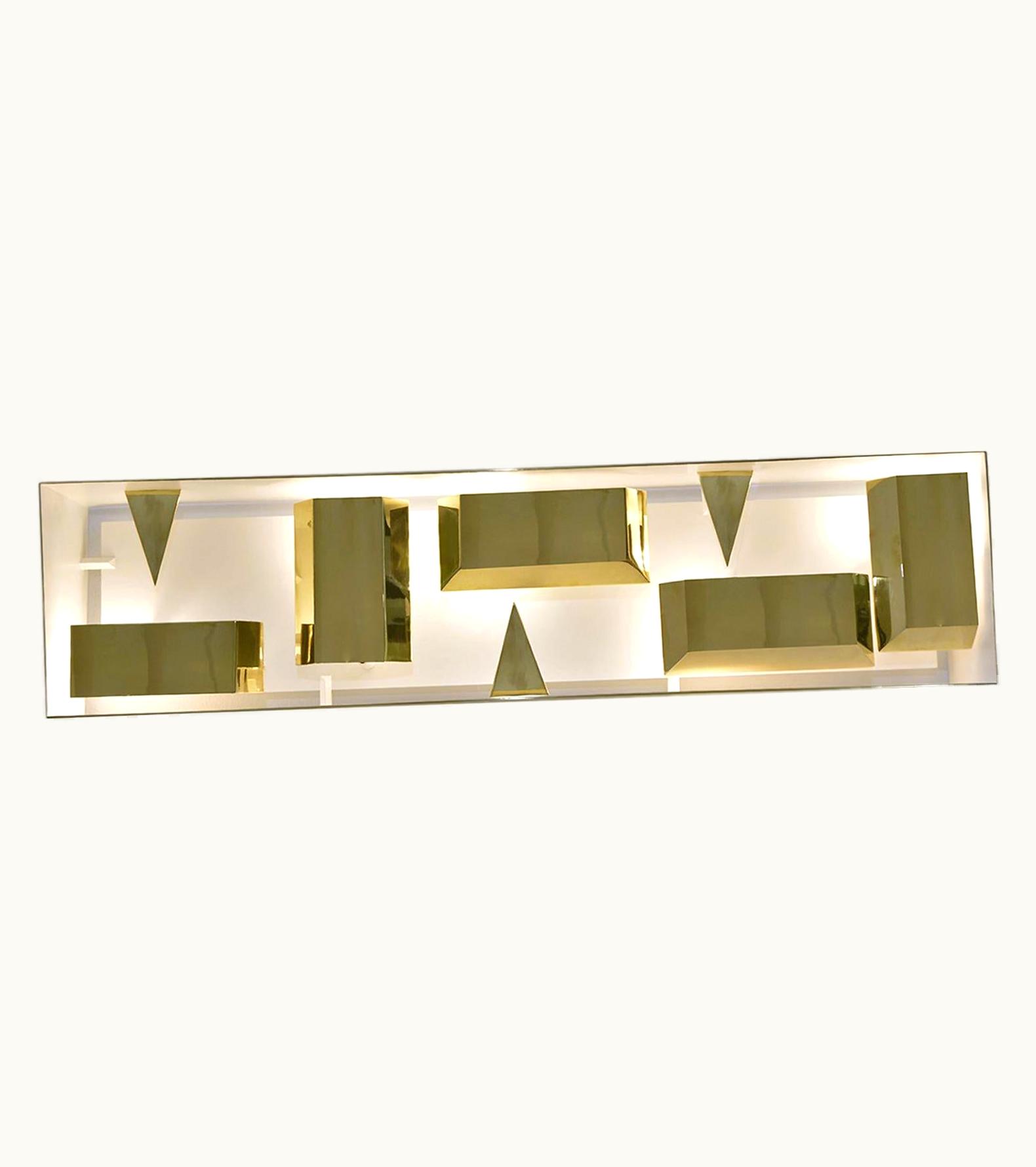 Gio Ponti Gio Ponti Wall Lamp Screen Of Light Design Gio Ponti Italy Limited Edition Polished Brass