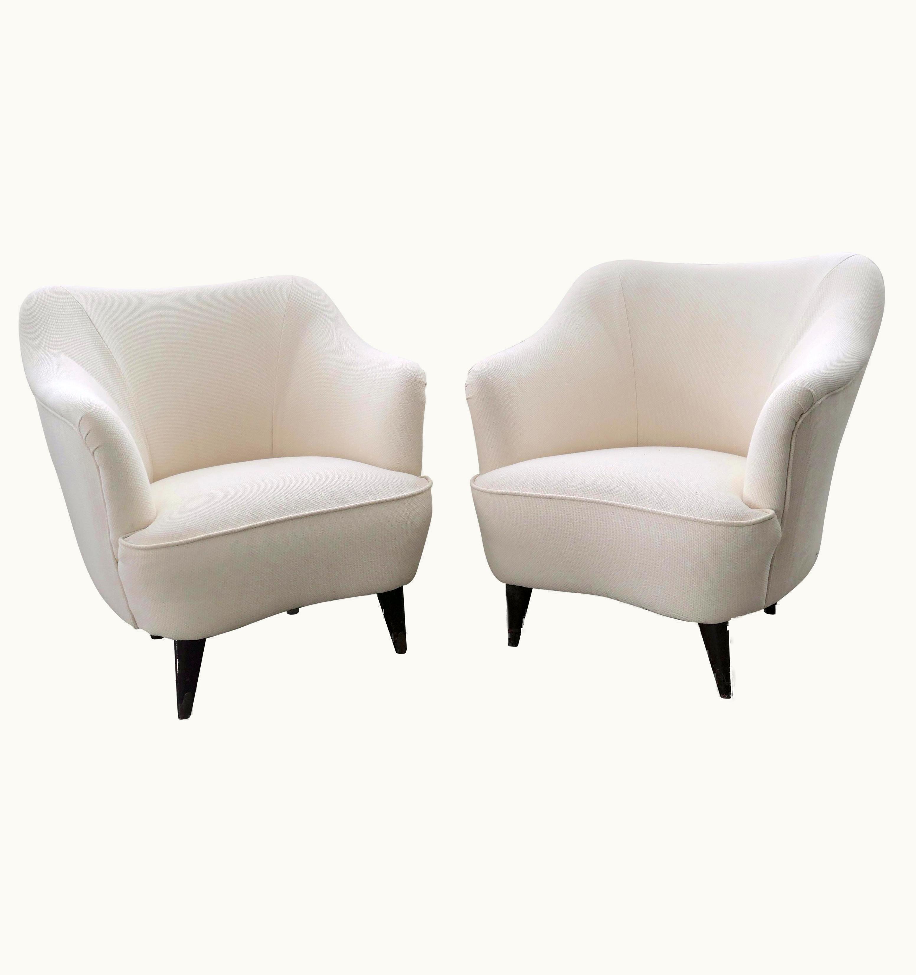 Gio Ponti Gio Ponti Pair Of Italian Armchairs By Gio Ponti For Casa E Giardino, 1930s