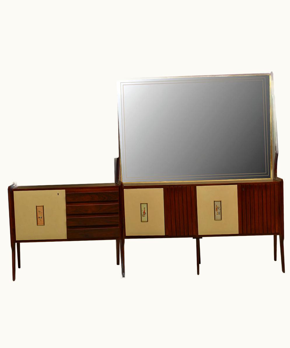 Gio Ponti Gio Ponti Italian Post-War Rosewood & Mahogany Cabinet