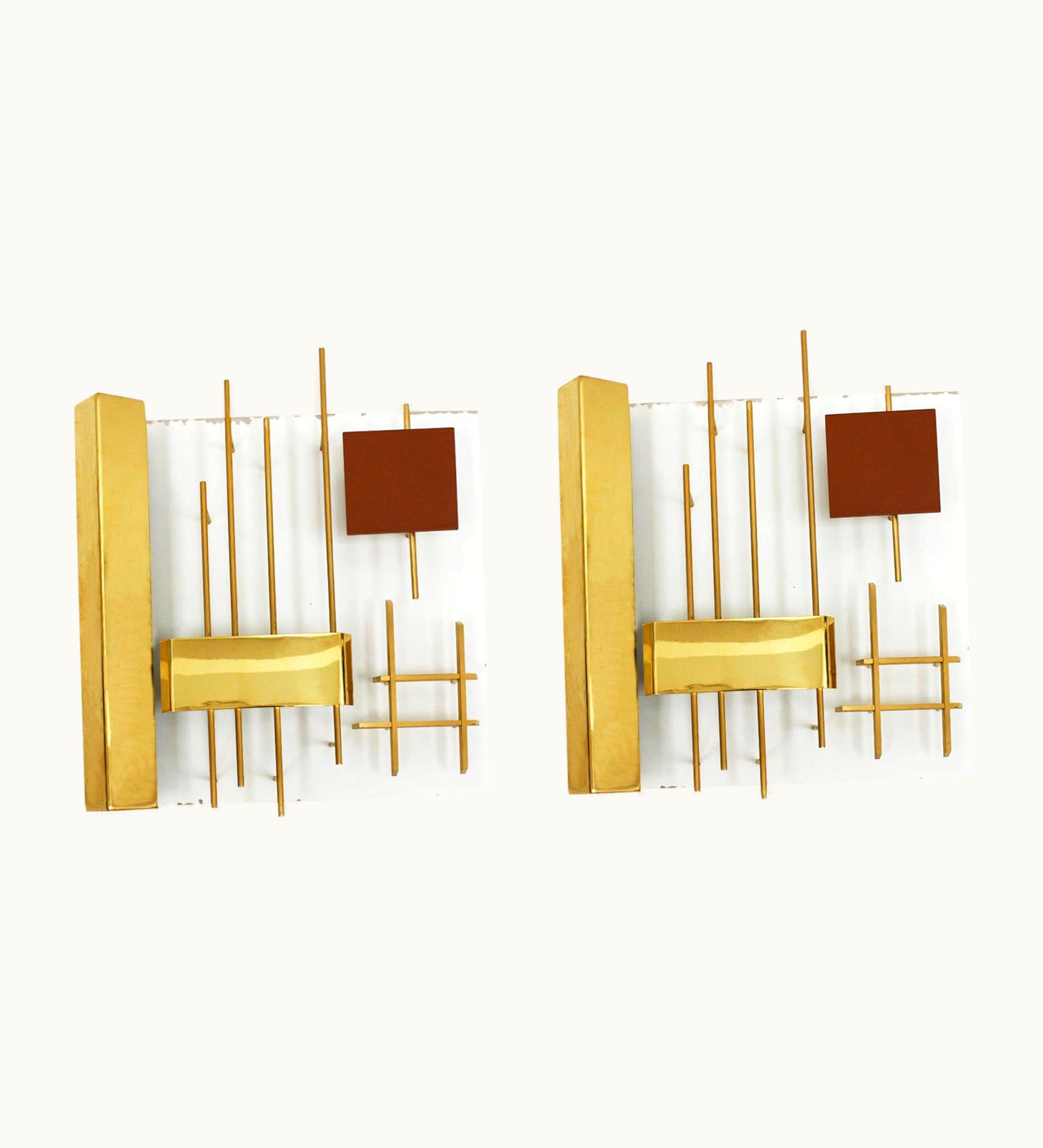 Gio Ponti Gio Ponti Edited By Lumi Original Italian 1960s Pair Of Sconces