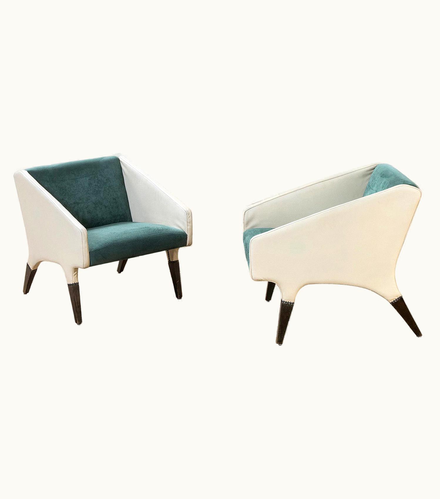 Gio Ponti Gio Ponti 20th Century Gio Ponti Cassina Armchairs Hotel Parco Dei Principi Di Roma, 60s