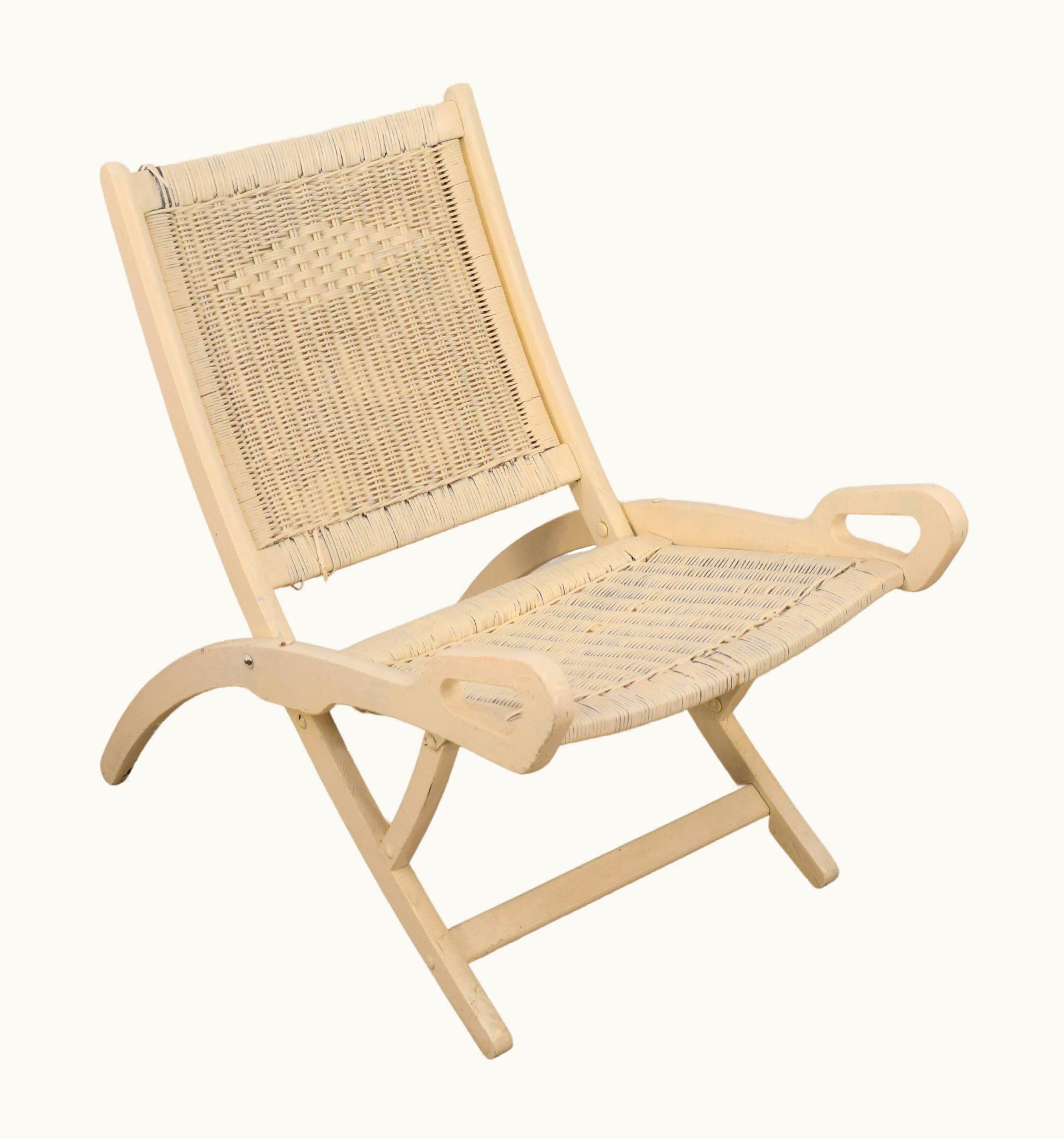 Gio Ponti Gio Ponti For Fratelli Reguitti, Ninfea Folding Chair, 1950s