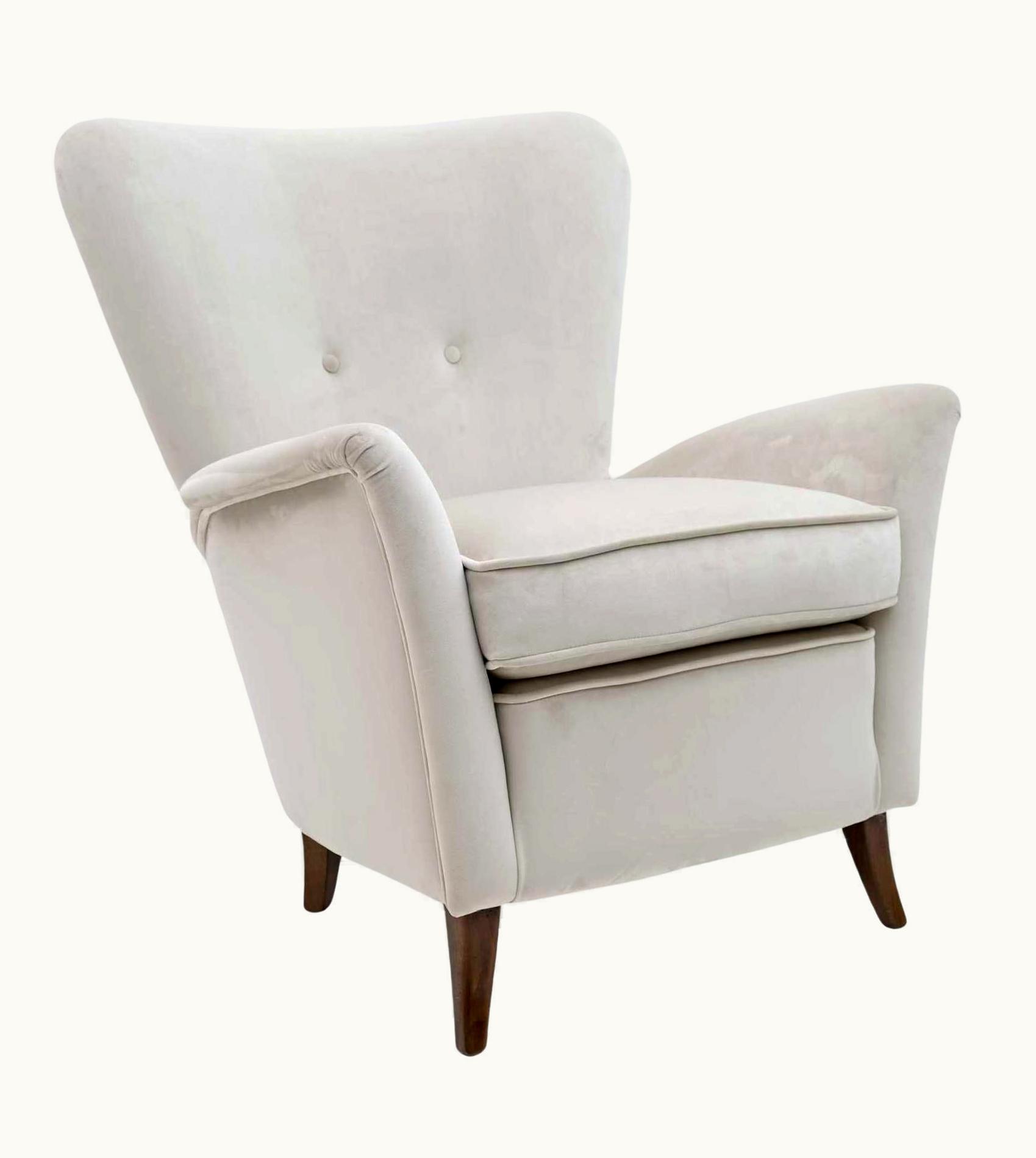 Gio Ponti Gio Ponti Art Dèco Italian Lounge Armchair From Hotel Bristol Merano, 1950s UZ0196284