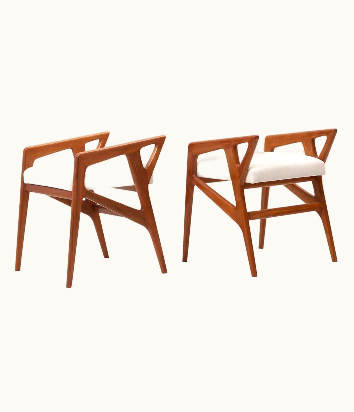 Gio Ponti Gio Ponti Rare Pair Of Gio Ponti Arm Stools 687 For Cassina, Italy, 1953 UZ0196293