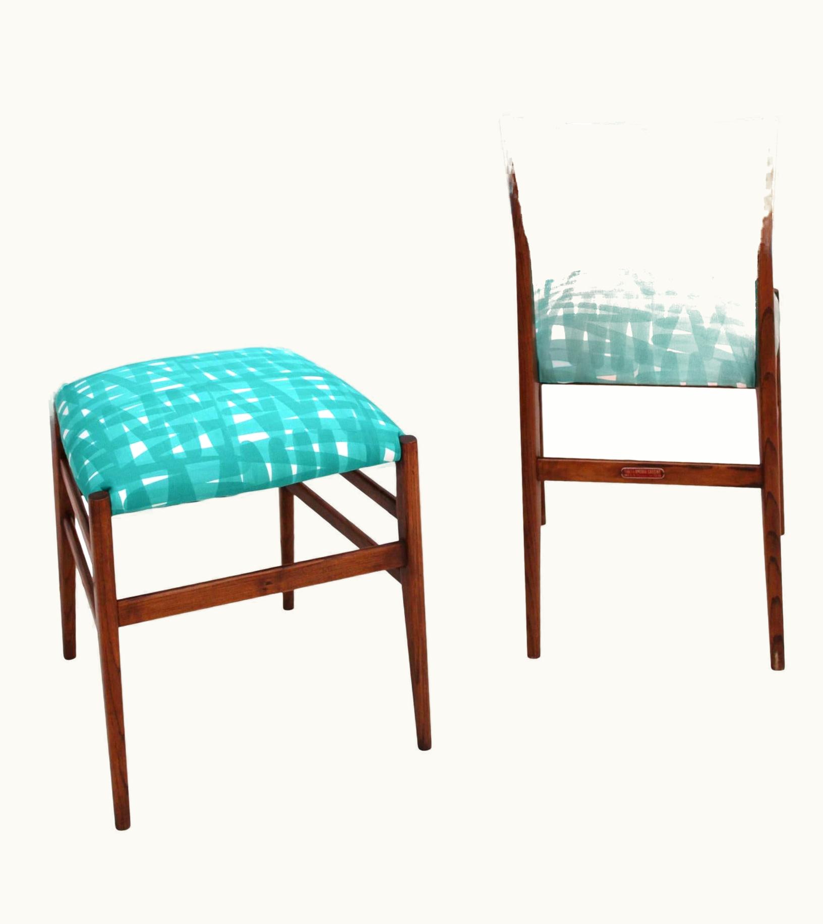 Gio Ponti Mid-Century Gio Ponti Set Of Two 'Leggera 646' Ashwood Italian Chairs, 1951