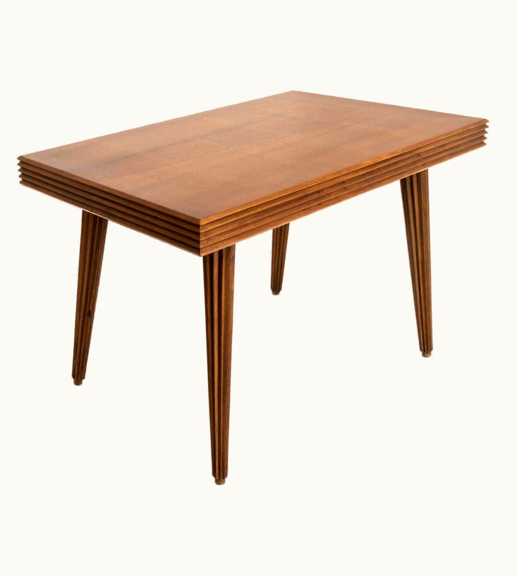 Gio Ponti Gio Ponti Dining Table In Veneered Walnut, Italy 1940s