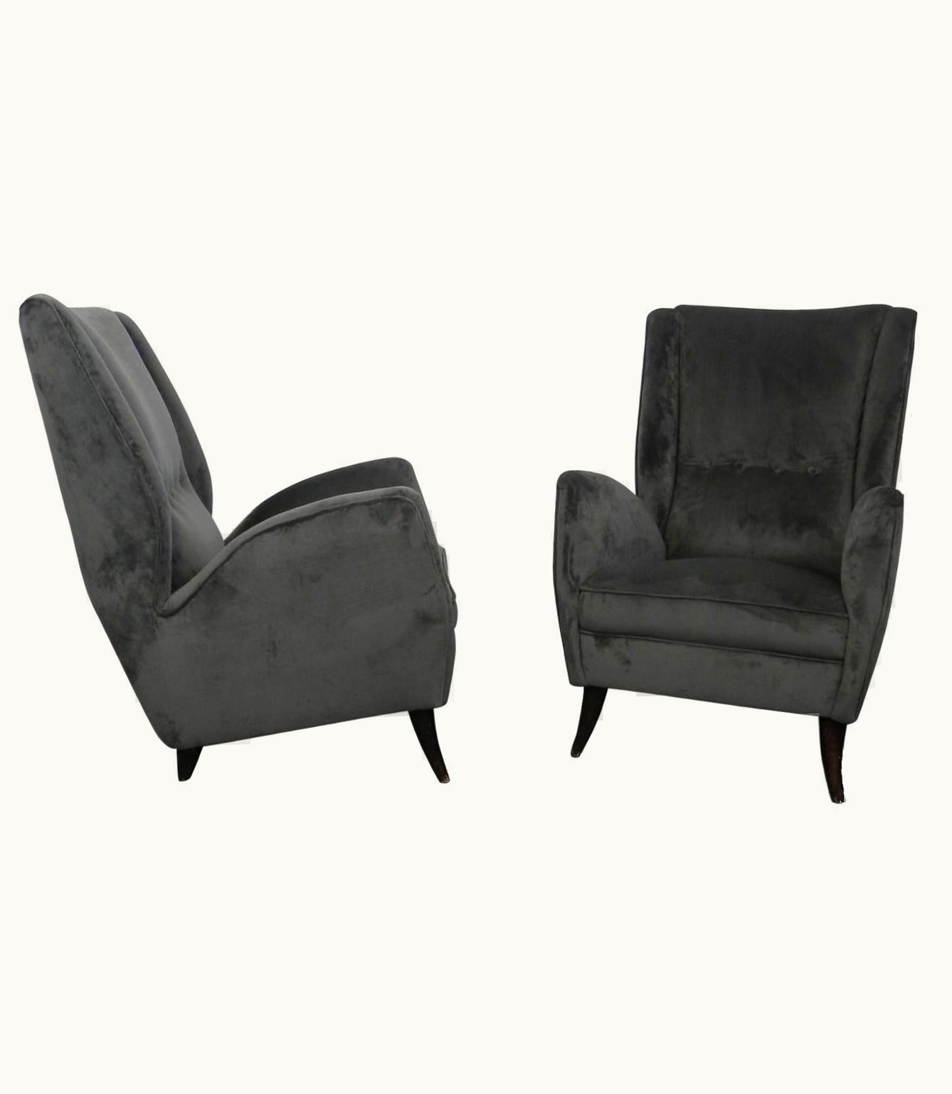 Gio Ponti Gio Ponti Pair Of Gio Ponti Armchairs Italian I.S.A. Bergamo, 1950s