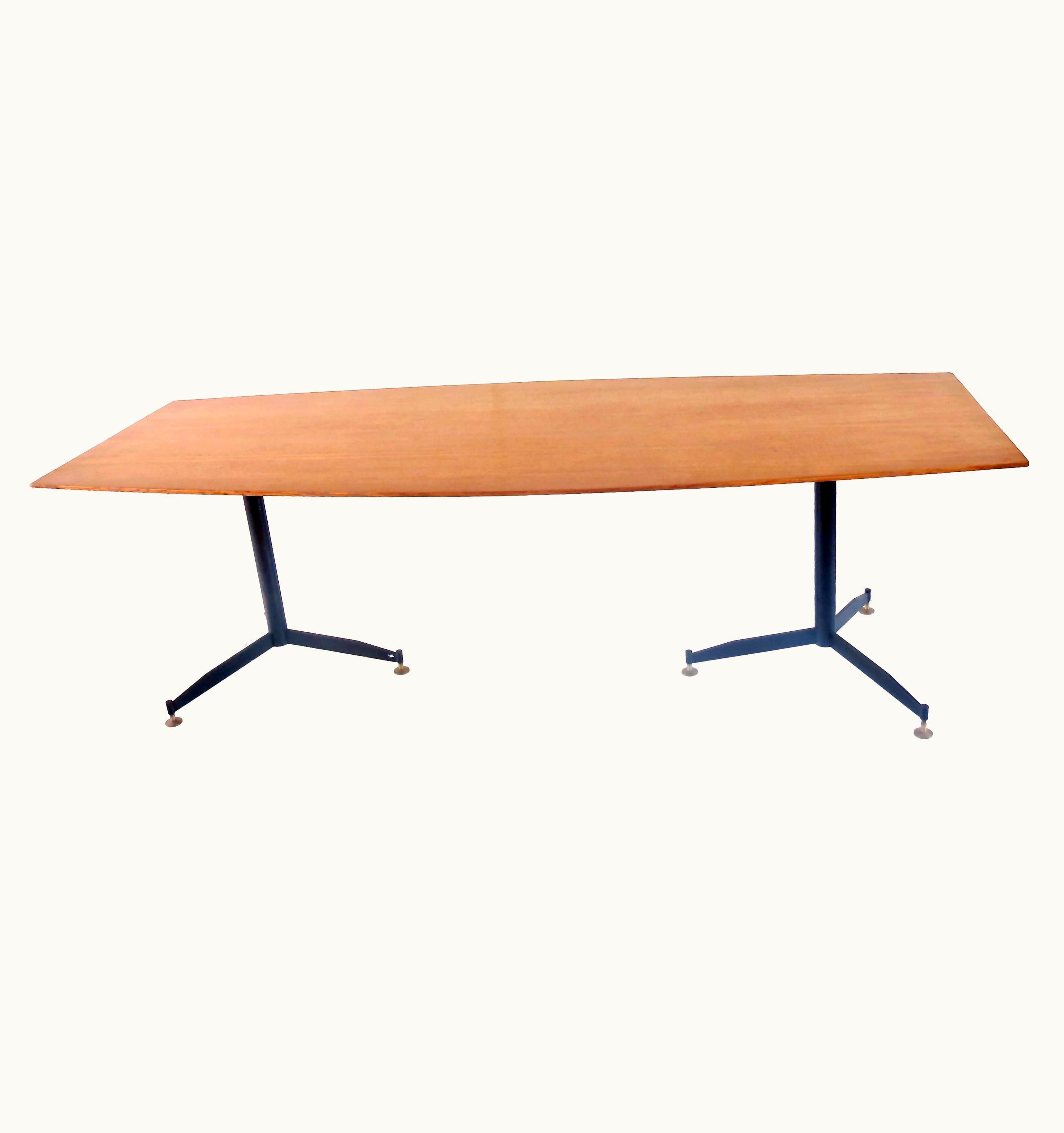 Gio Ponti Gio Ponti Large Walnut Diamond Table From San Francesco Fopponino Milan, 1961