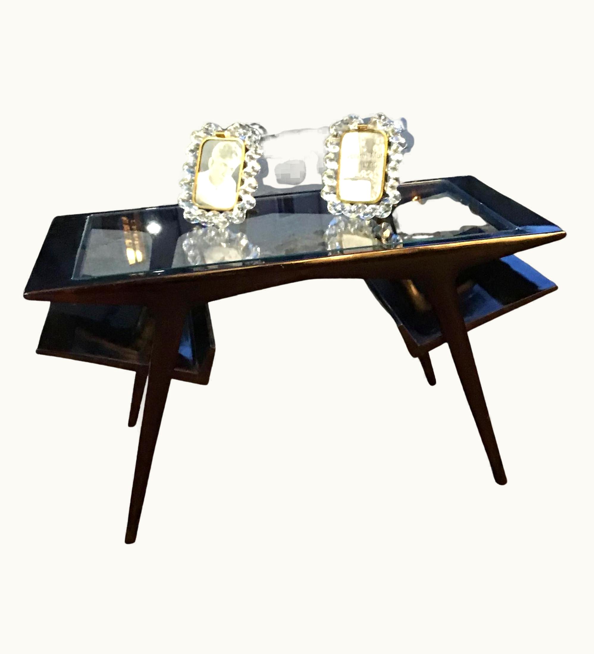 Gio Ponti Gio Ponti Coffee Table Wood Glass 1950 Italy