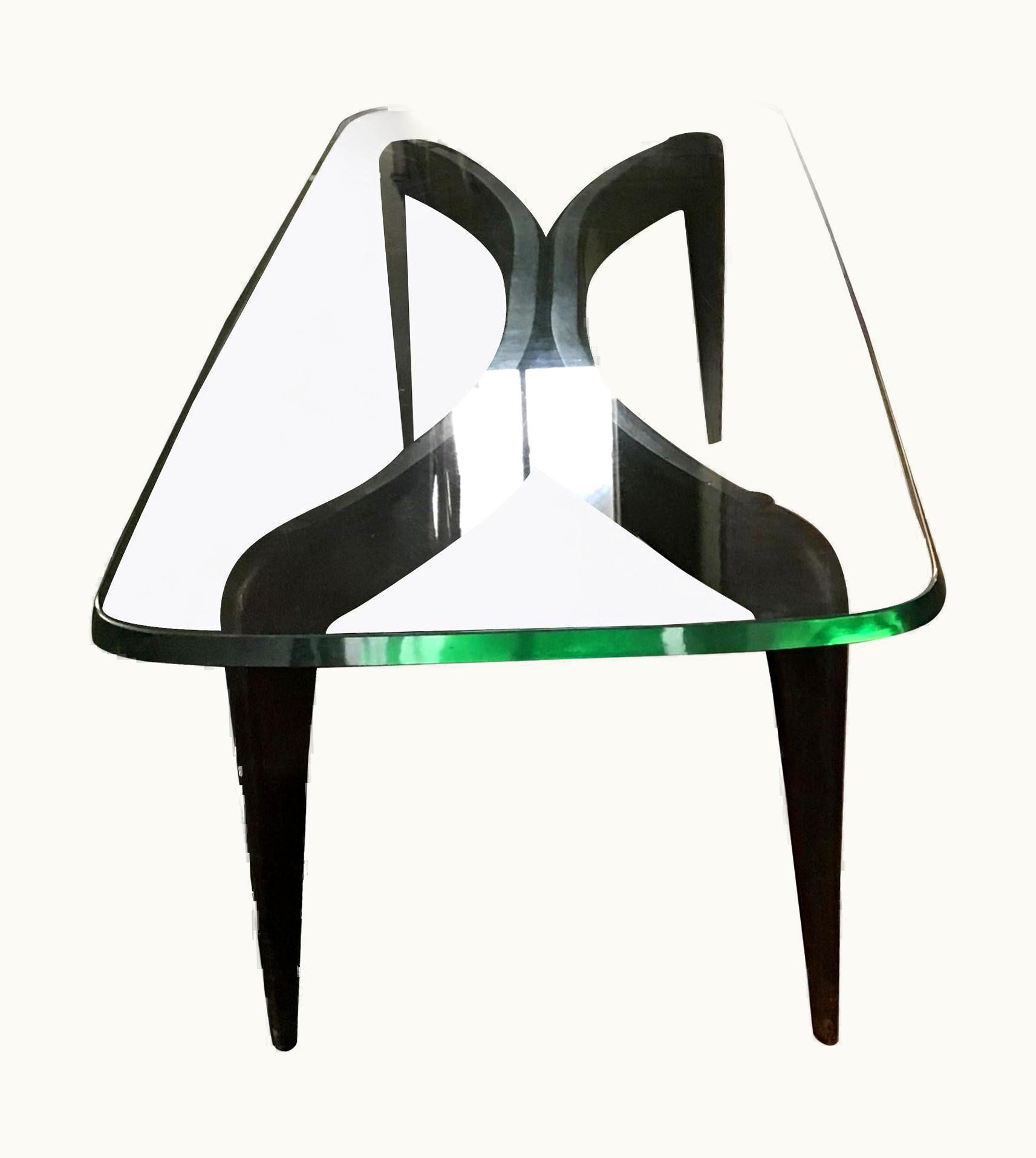 Gio Ponti Gio Ponti Fontana Arte Coffee Table Wood Cristal 1938 Italy