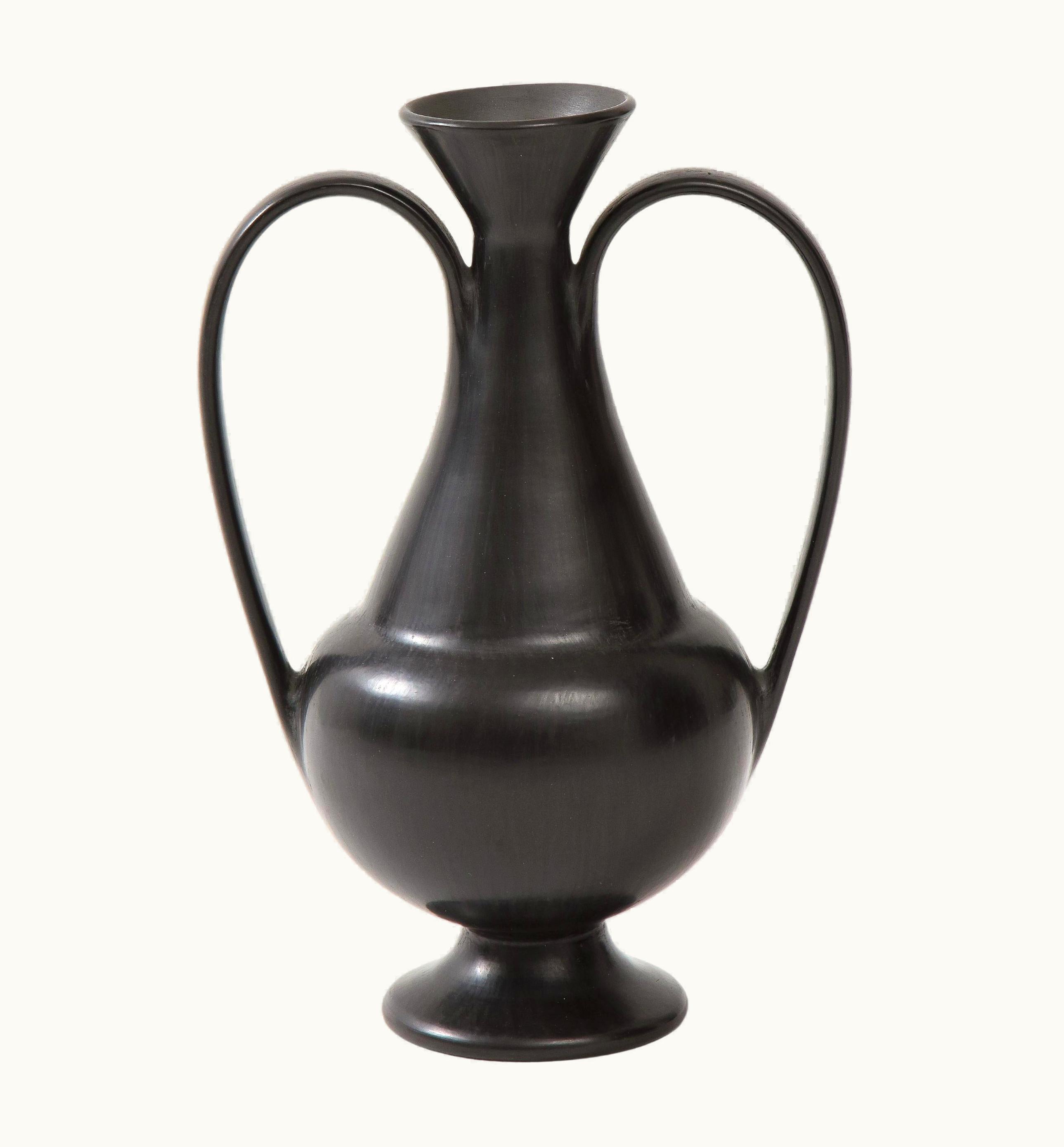 Gio Ponti Gio Ponti And Carlo Alberto Rossi Rare Bucchero Ceramic Vase, Italy, 1950s