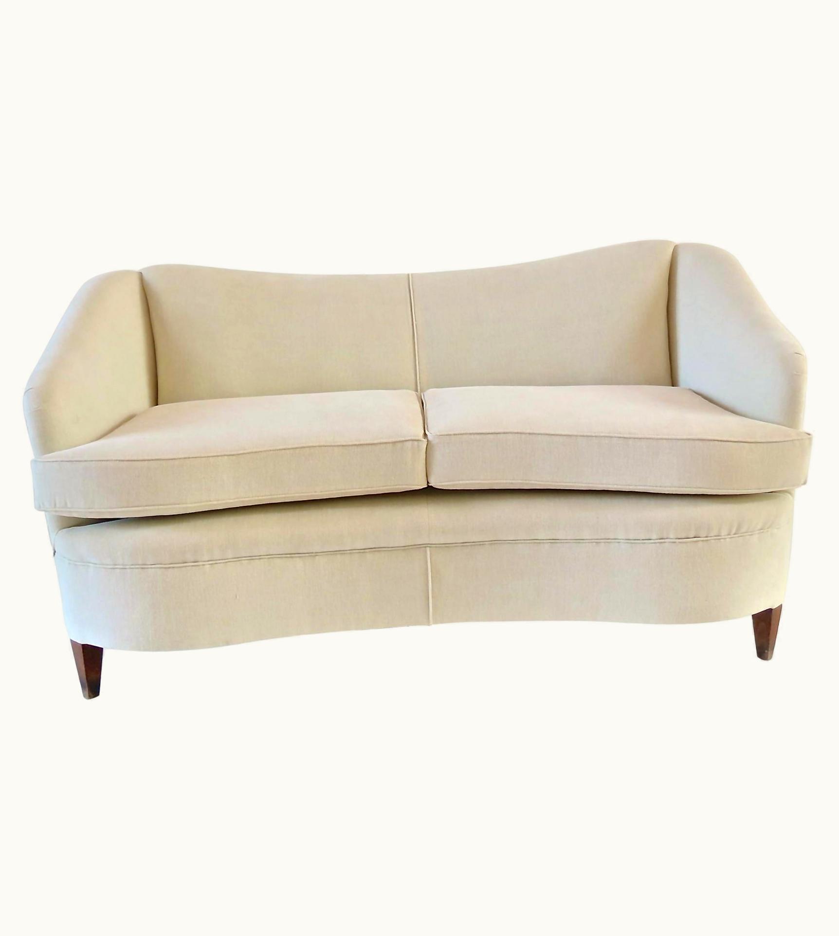 Gio Ponti Gio Ponti White Sofa From Casa & Giardino, Circa 1938