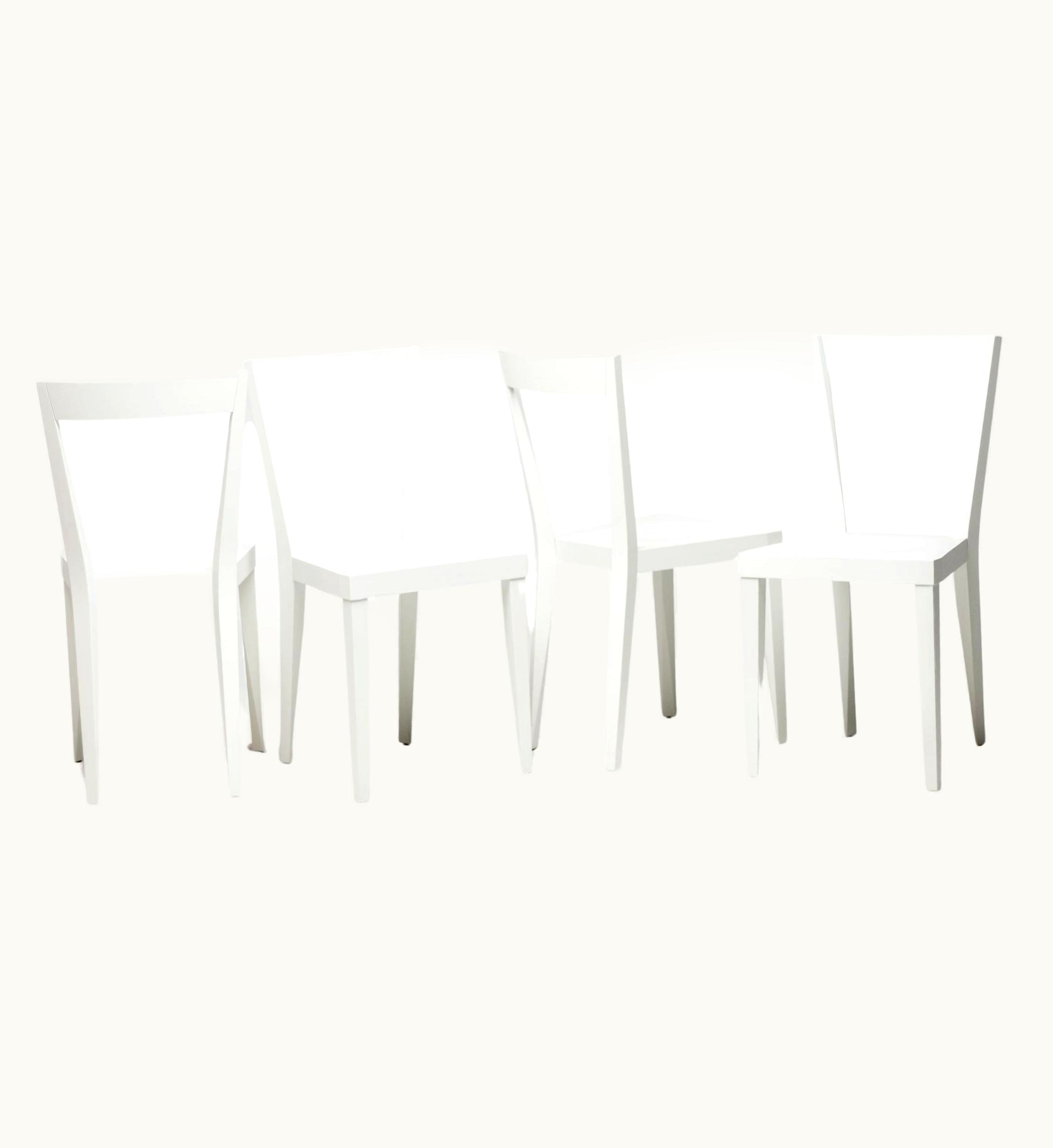 Gio Ponti Gio Ponti Set Of Four White Gio Ponti Livia Chairs