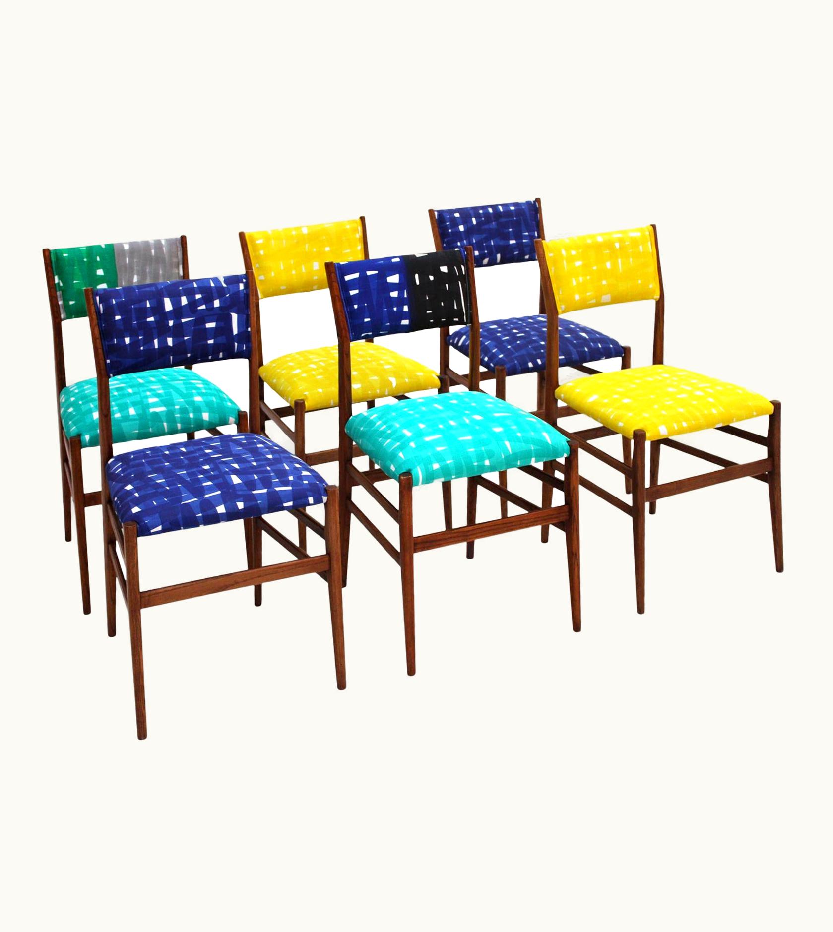 Gio Ponti Mid-Century Gio Ponti Set Of Four 'Leggera 646' Ashwood Italian Chairs, 1951