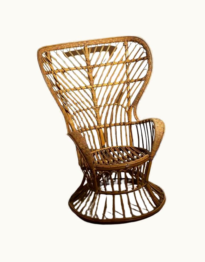 Gio Ponti Gio Ponti Armchair Biancamano In Wicker By Gio Ponti
