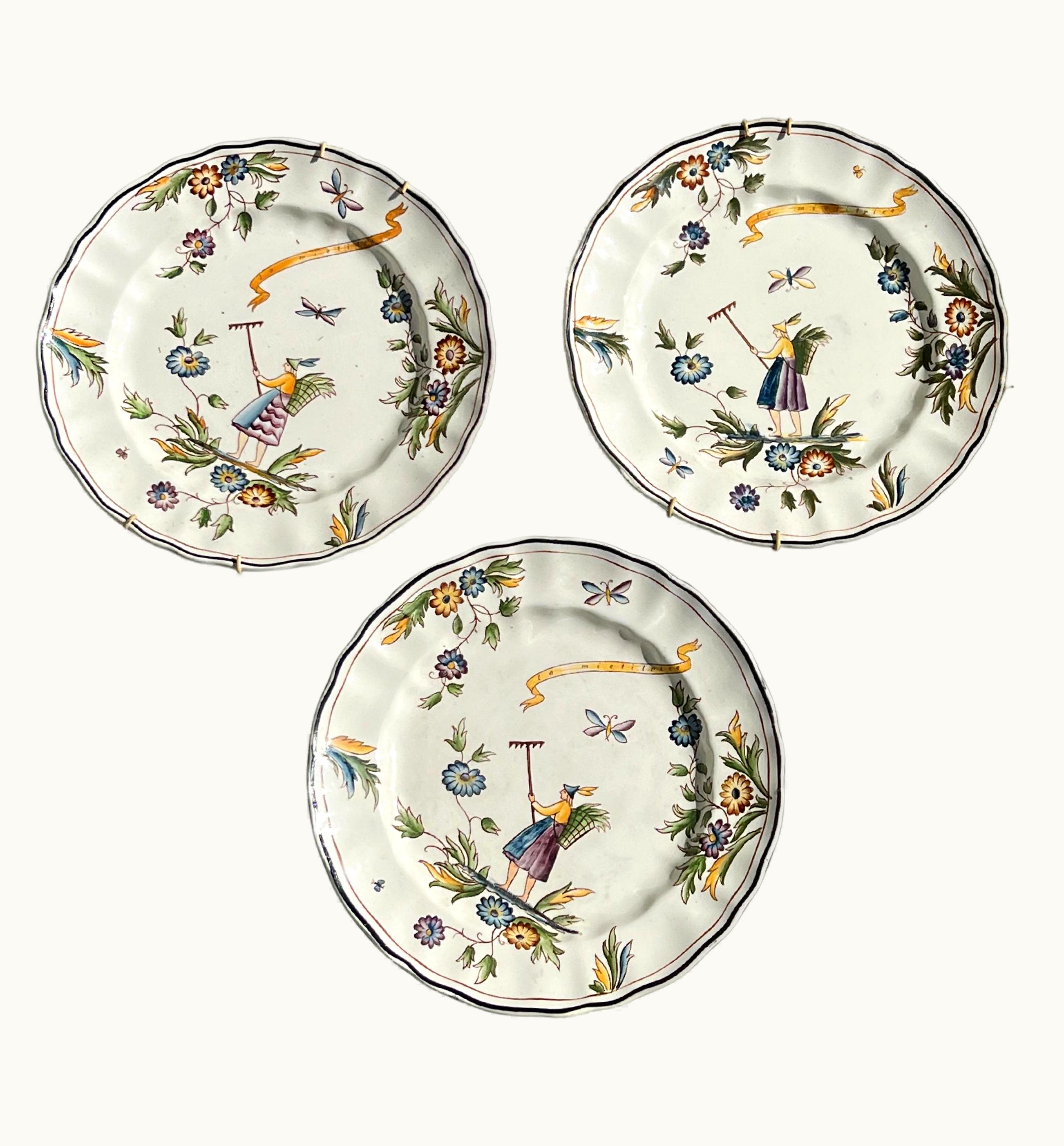 Gio Ponti Gio Ponti Trittico Di Piatti Serie Sirmione, Gio Ponti Per Laveno, 1940