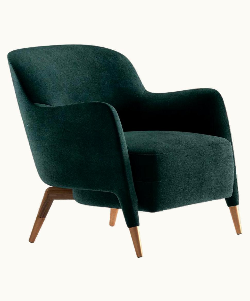 Gio Ponti Gio Ponti Armchair In Velvet Molteni&C By Gio Ponti Design D.151.4, Made In Italy