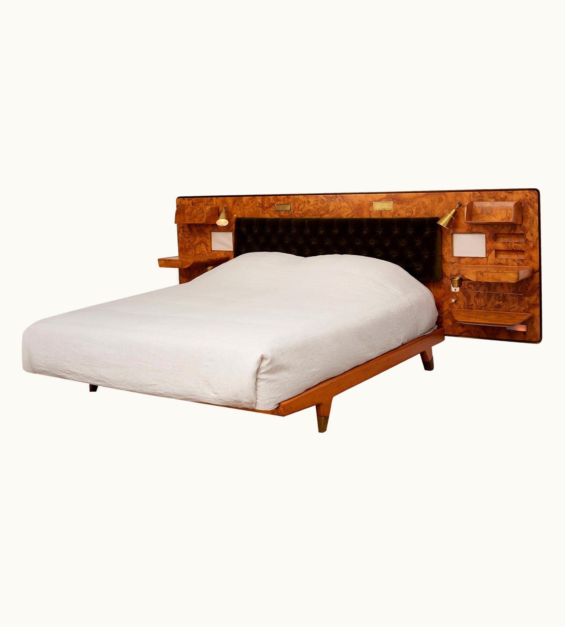 Gio Ponti Gio Ponti Headboard And Bedframe With Attached Nightstands