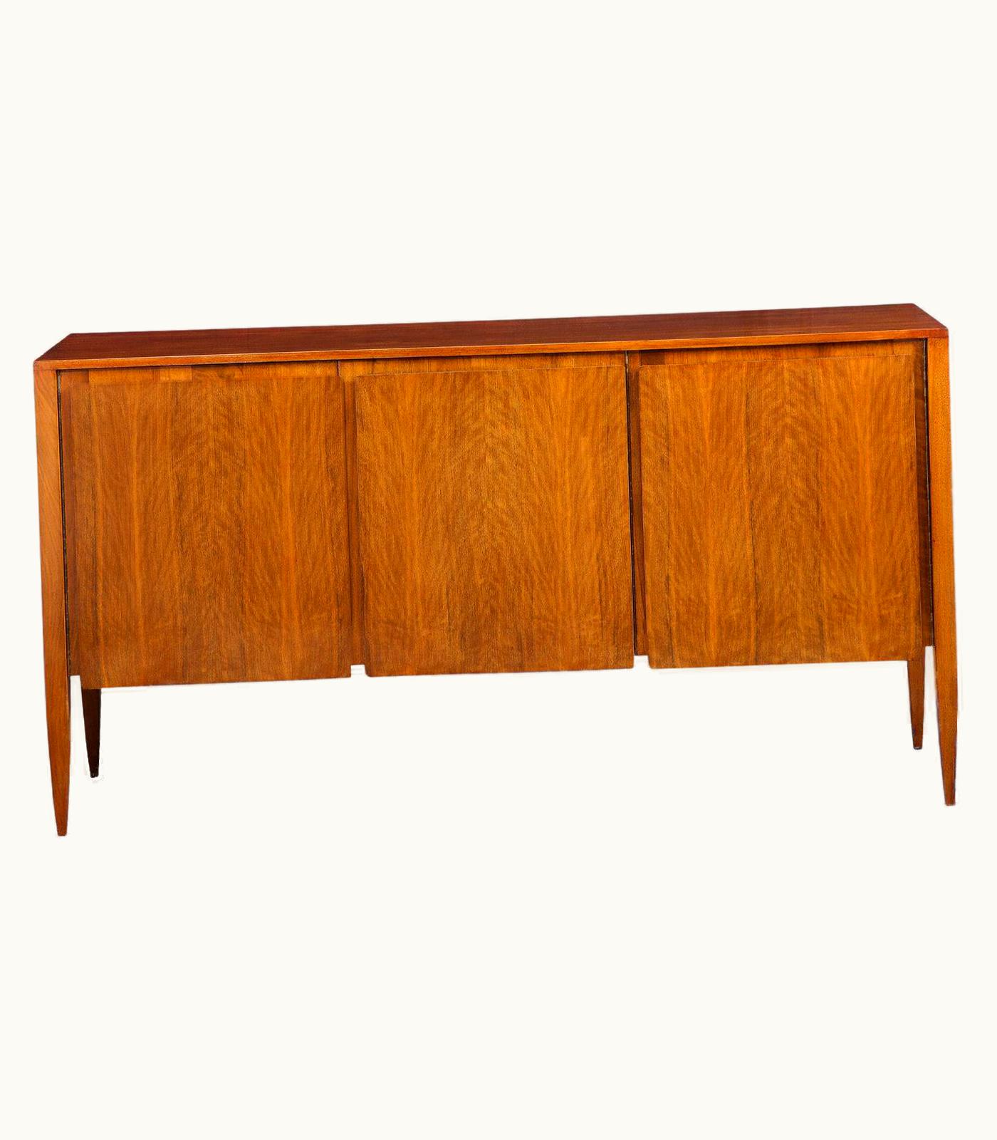 Gio Ponti Gio Ponti Classic 3 Door Credenza In Walnut 1950s