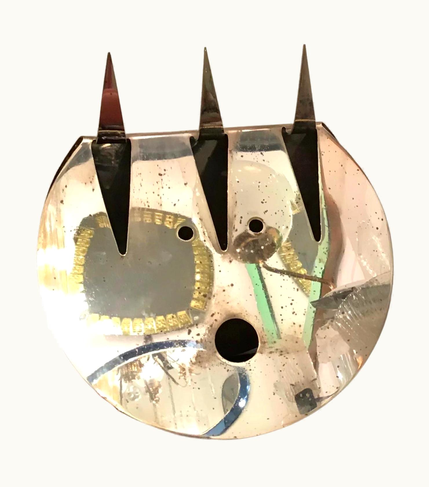 Gio Ponti Gio Ponti "Sabattini " La Luna Strega Silver Metal 1978 Italy