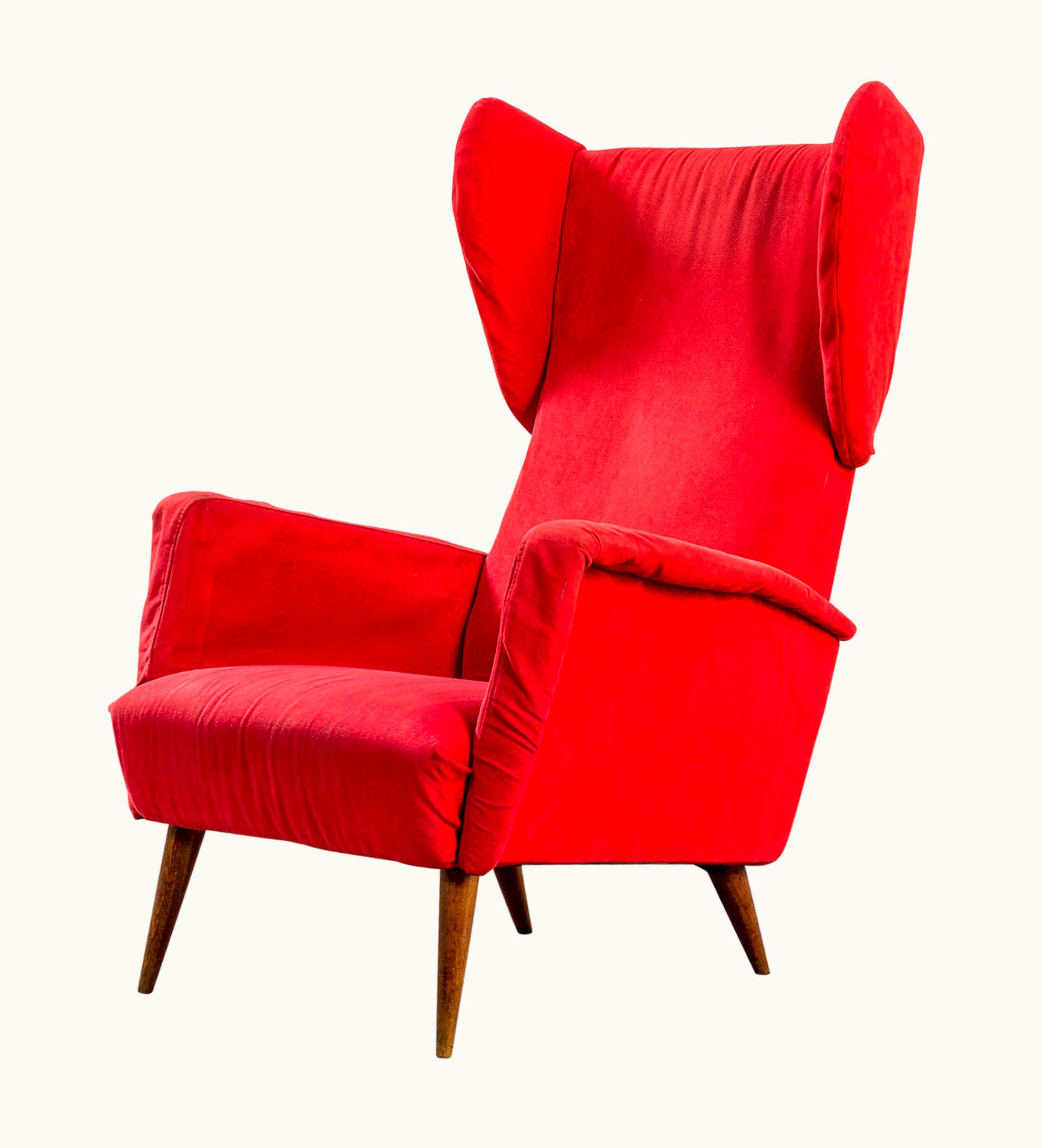 Gio Ponti Gio Ponti 20th Century Gio Ponti Cassina Single Armchair For Hotel Royal In Naples '50s
