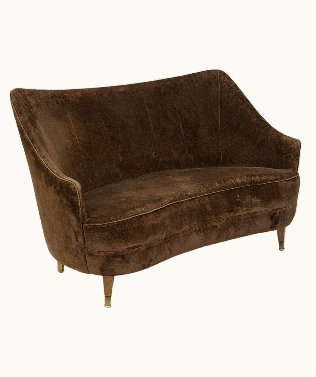 Gio Ponti Gio Ponti Velvet Sofa For Casa E Giardino
