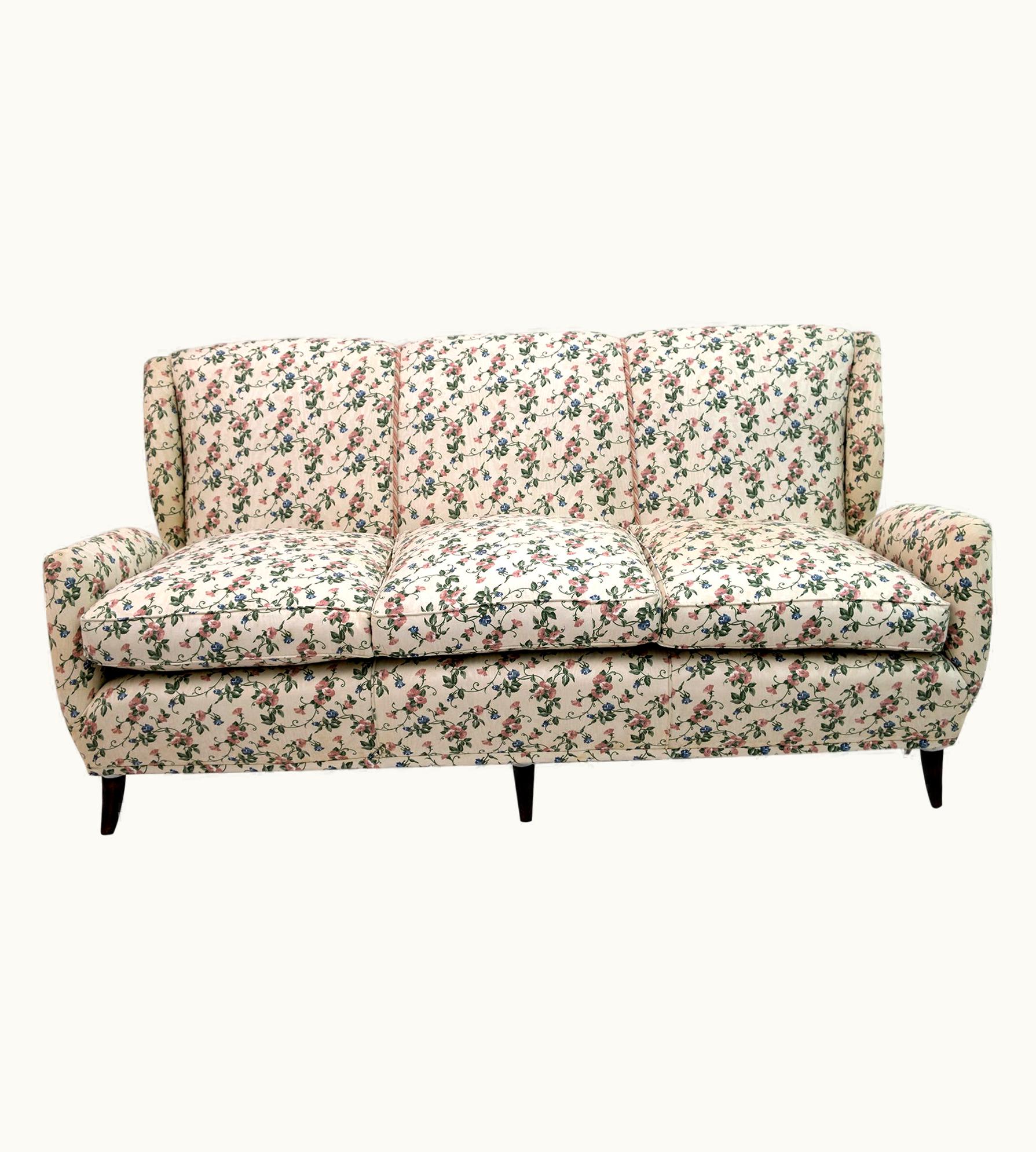 Gio Ponti N. 512 Mid-Century Modern Italian Sofa For ISA, 1950s