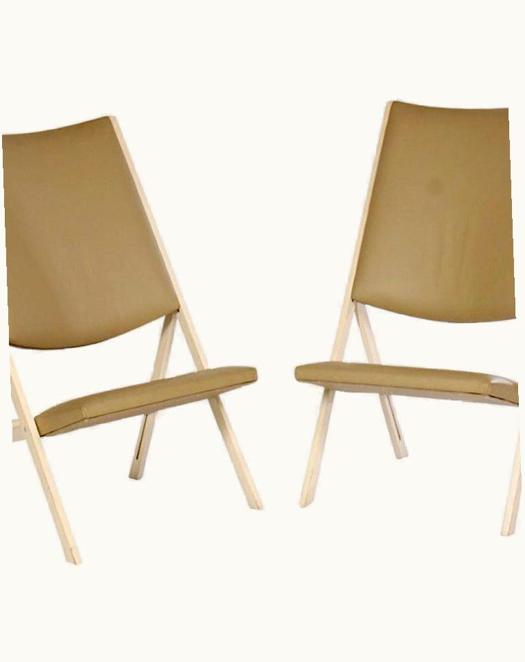 Gio Ponti Gio Ponti Pair Of Gabriella Folding Chairs Model D.270.2 By Gio Ponti