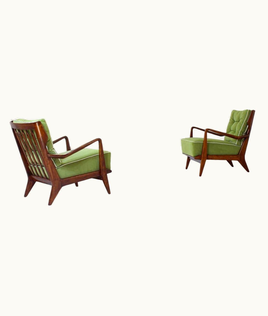 Gio Ponti Gio Ponti Pair Of Armchairs For Cassina, Italy, 1958