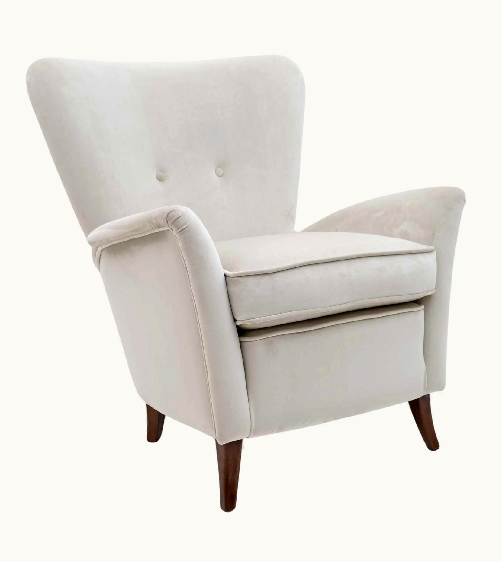 Gio Ponti Art Dèco Italian Lounge Armchair From Hotel Bristol Merano, 1950s UZ0196516