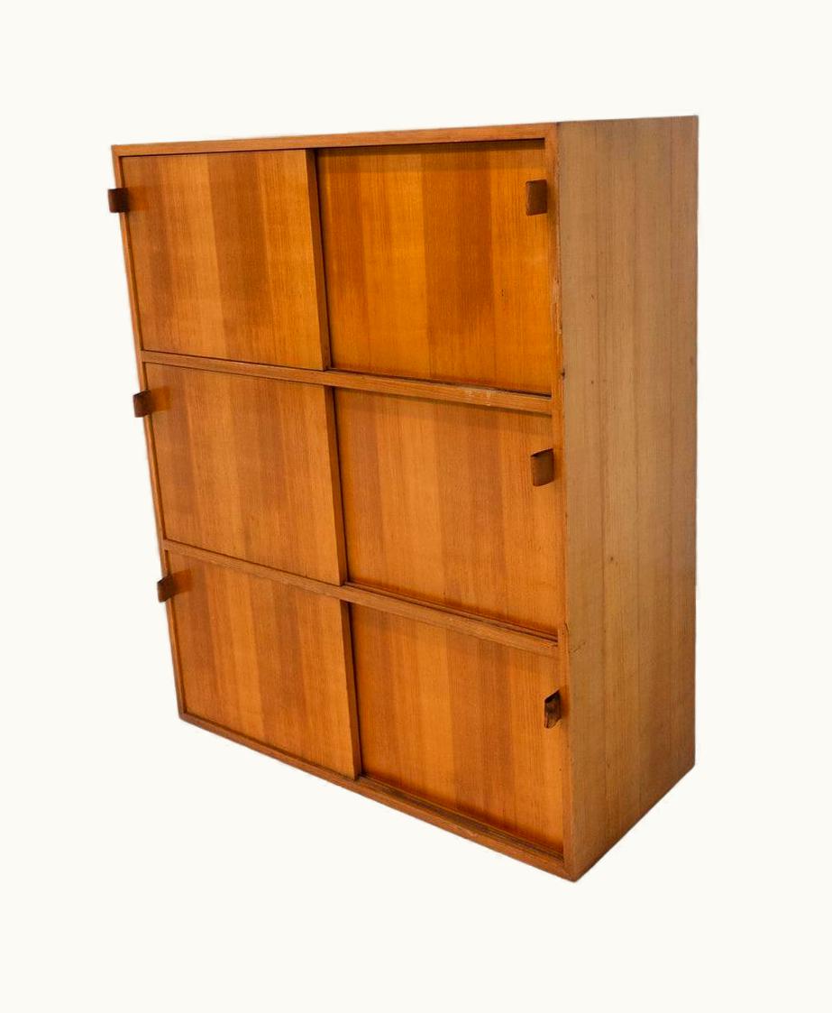 Knoll;Florence Knoll Knoll;Florence Knoll Mid-Century Modern Wall Unit By Florence Knoll, Wood And Leather, 1960s