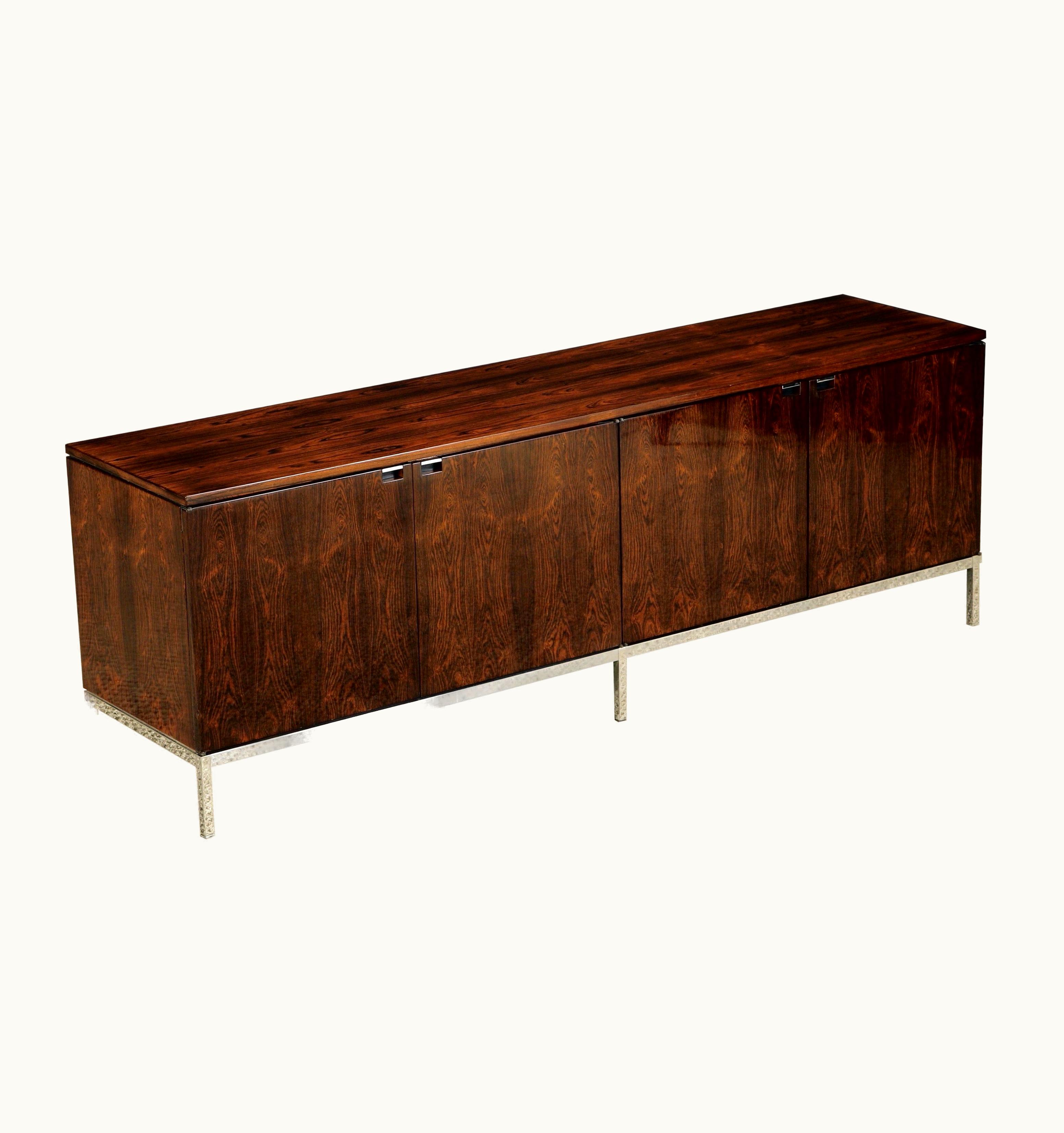 Florence Knoll Florence Knoll Rosewood Credenza For Knoll International, 1960s, Signed