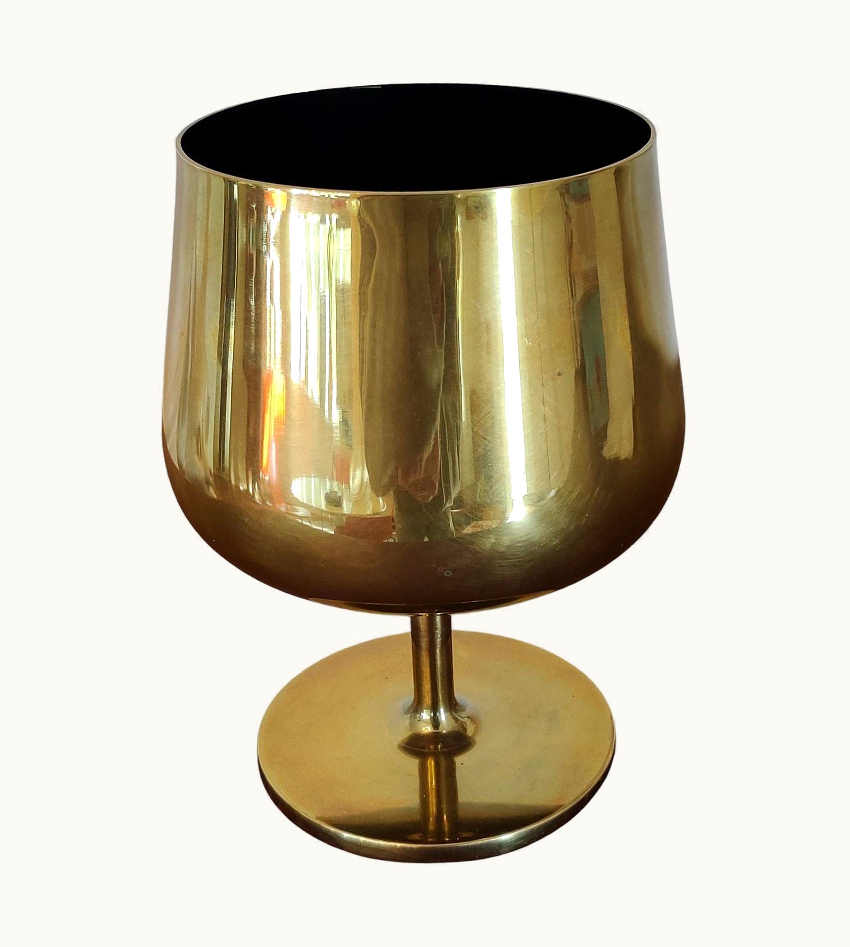 Knoll;Florence Knoll Knoll;Florence Knoll Brass Flower Vase, Mid-Century Modern