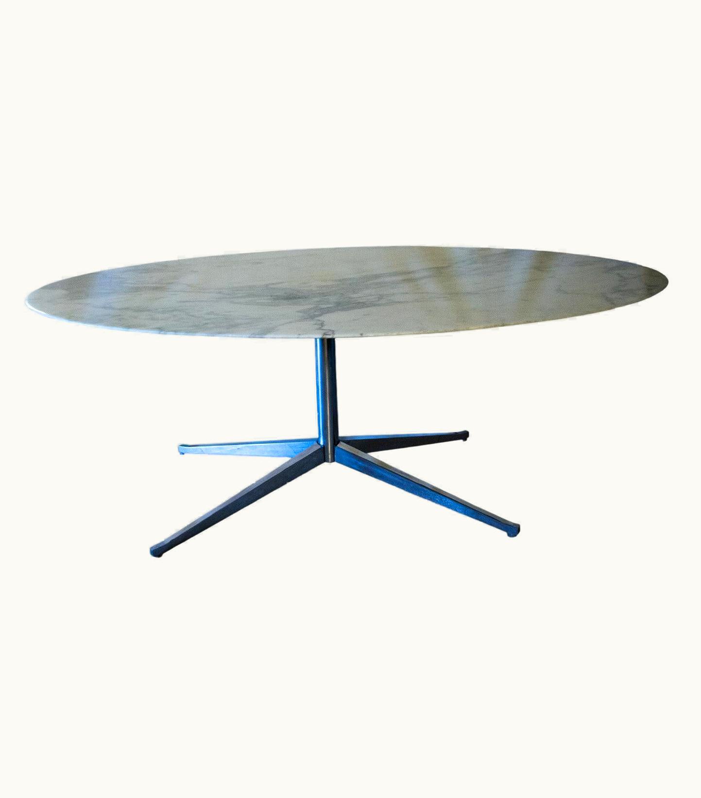 Florence Knoll Marble Oval Dining Table