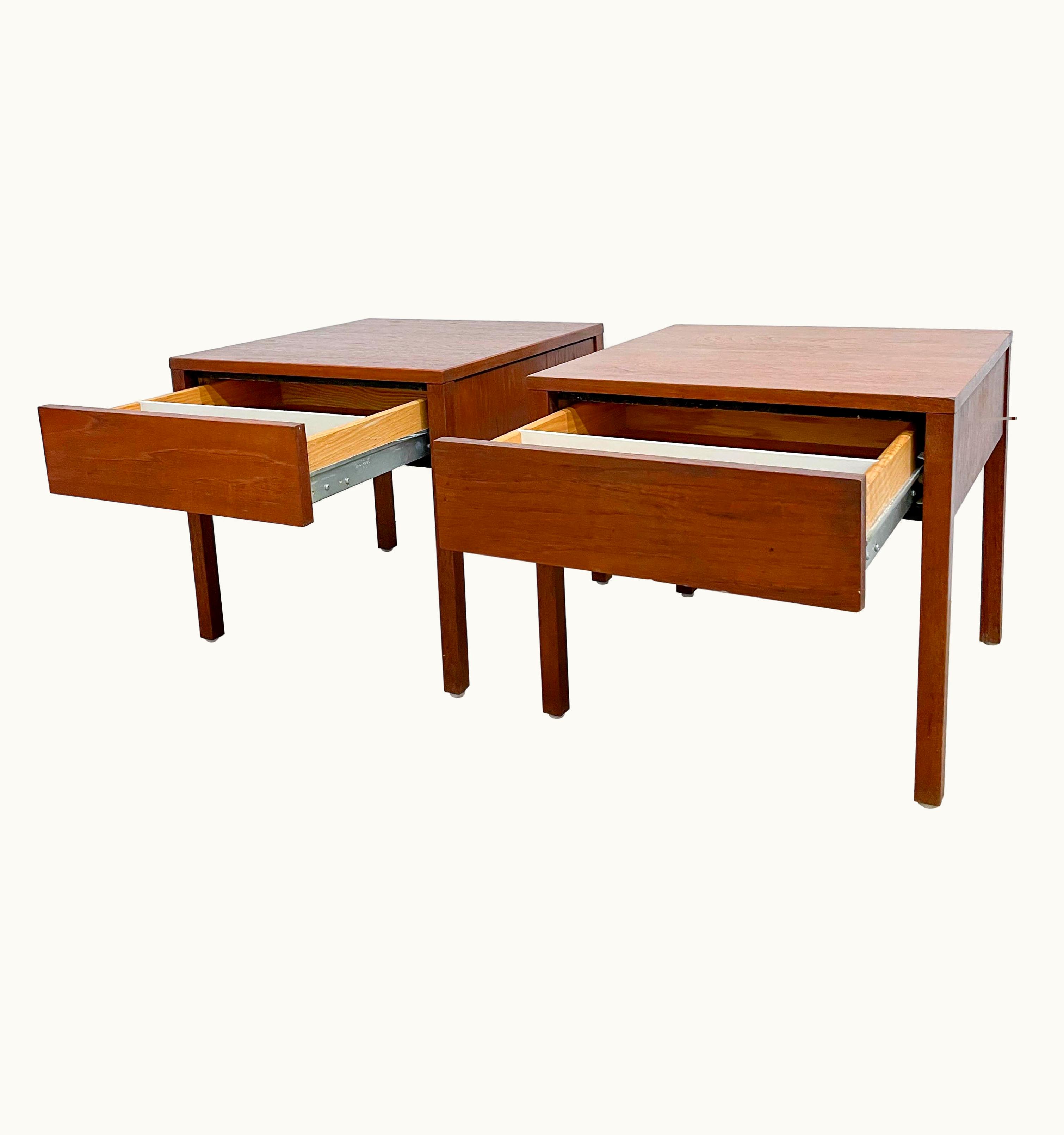 Florence Knoll Florence Knoll Pair Of Florence Knoll Teak Nightstands