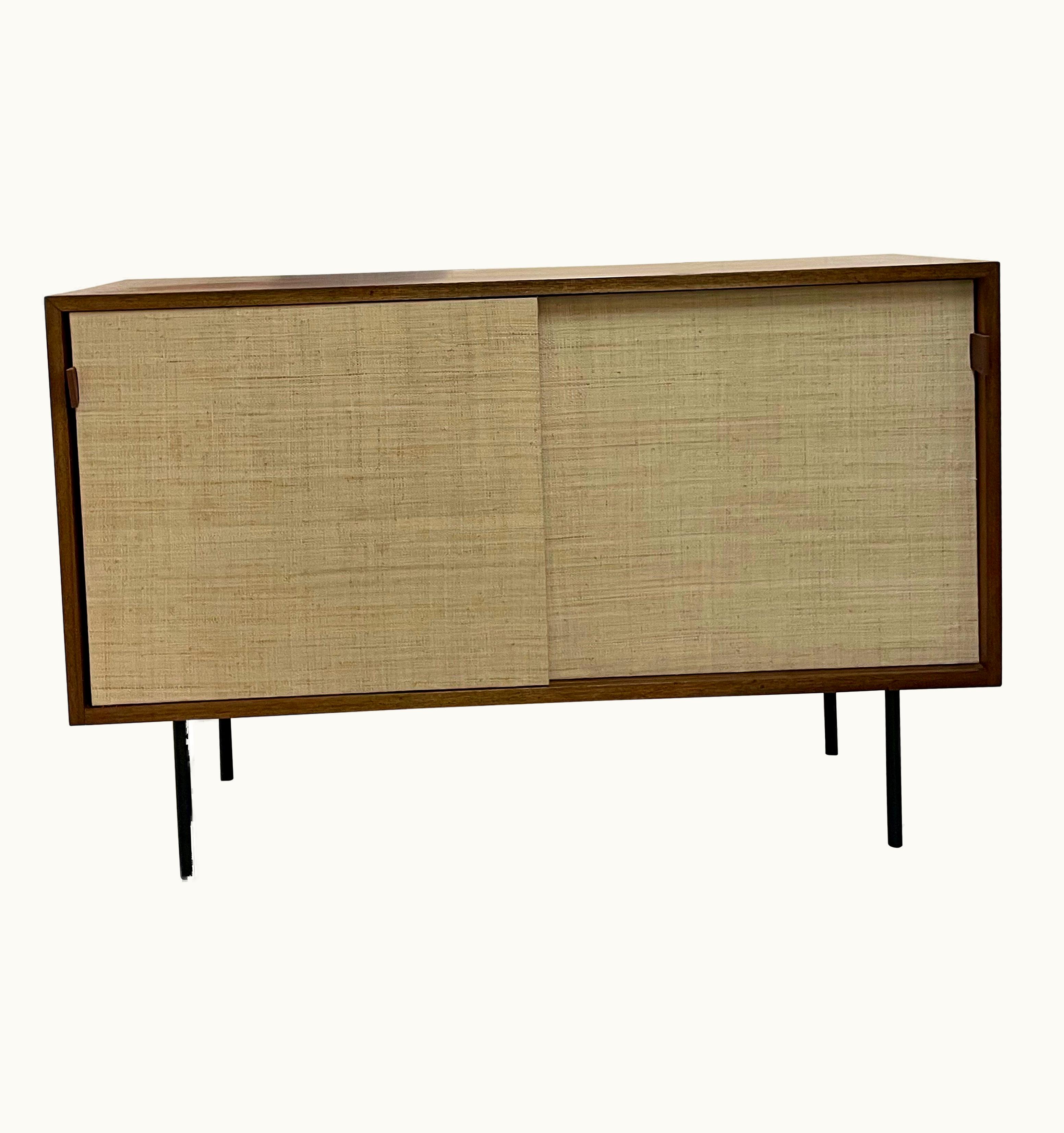 Knoll;Florence Knoll Knoll;Florence Knoll Modernist Teak & Bast Sideboard By Florance Knoll 1960s