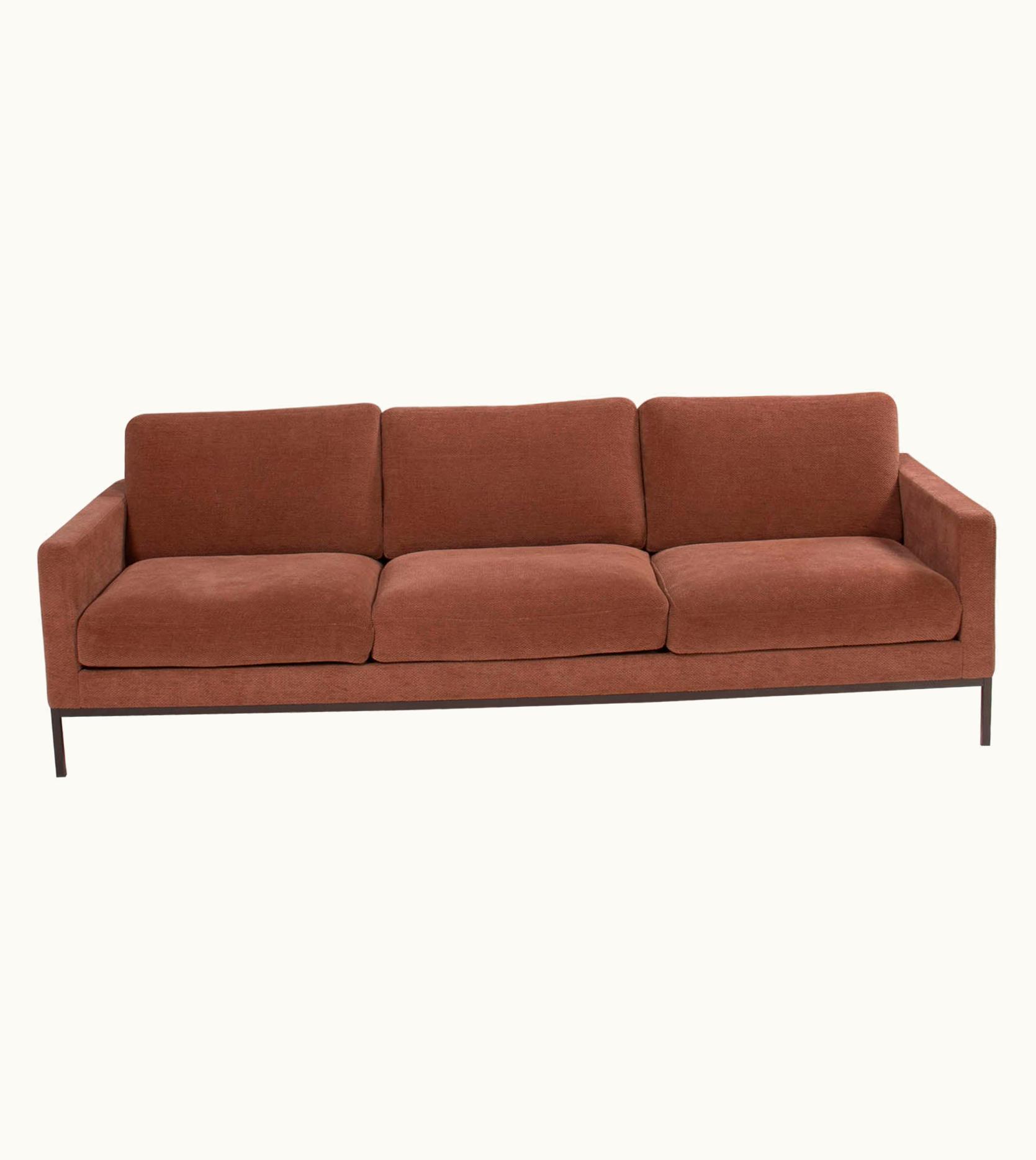 Florence Knoll Florence Knoll For Knoll Dusky Pink Fabric Relax Sofa