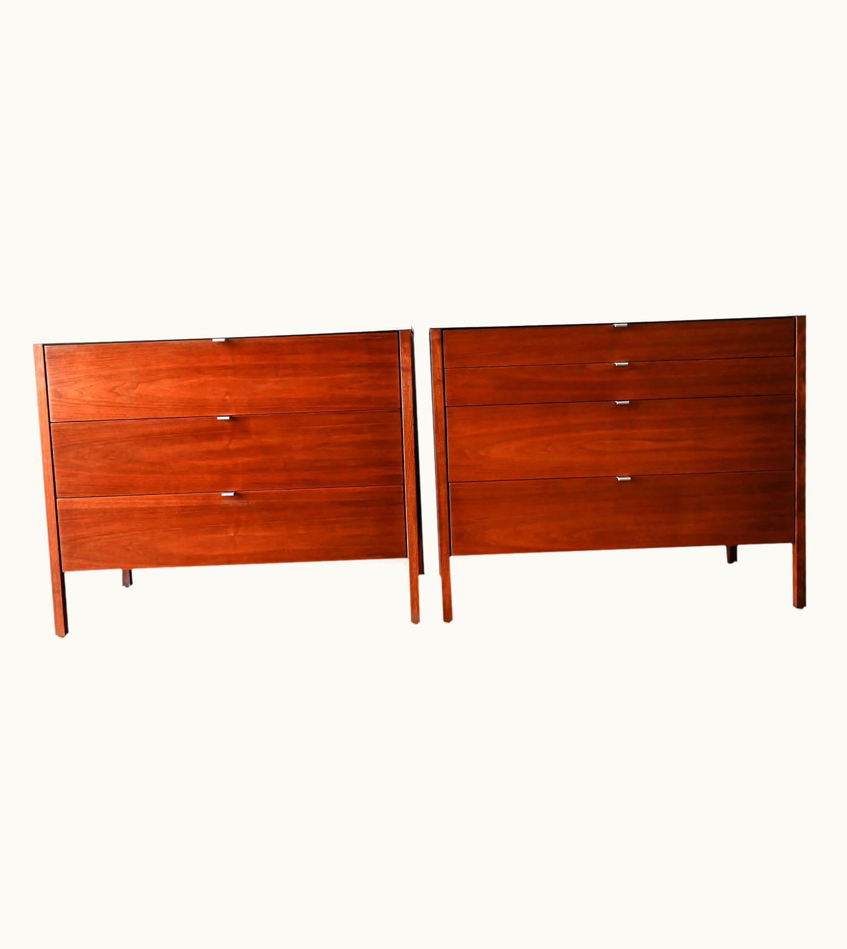 Florence Knoll Pair Of Walnut Cabinets By Florence Knoll, Ca. 1960