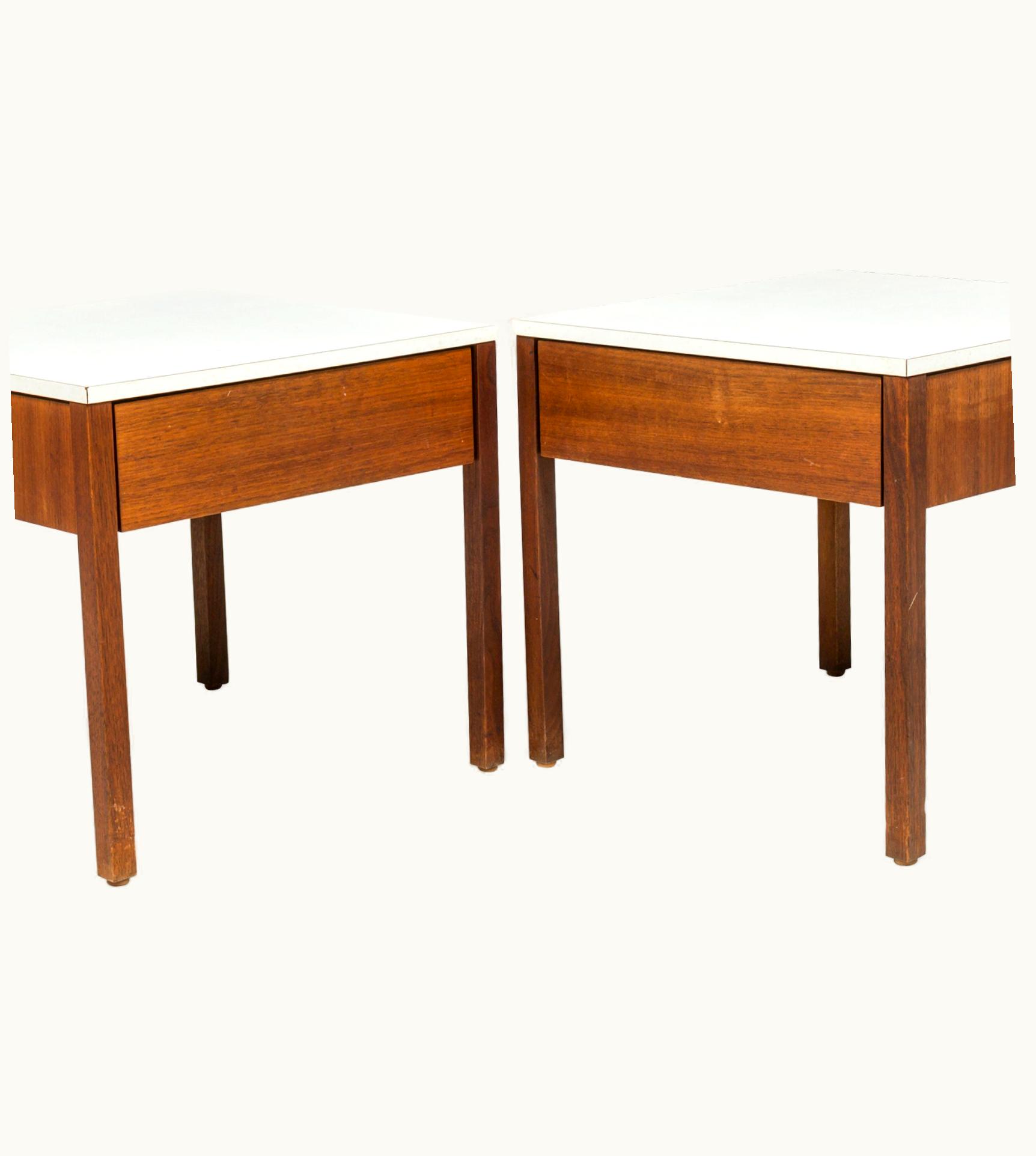 Knoll;Florence Knoll Knoll;Florence Knoll Pair Florence Knoll Walnut Nightstands