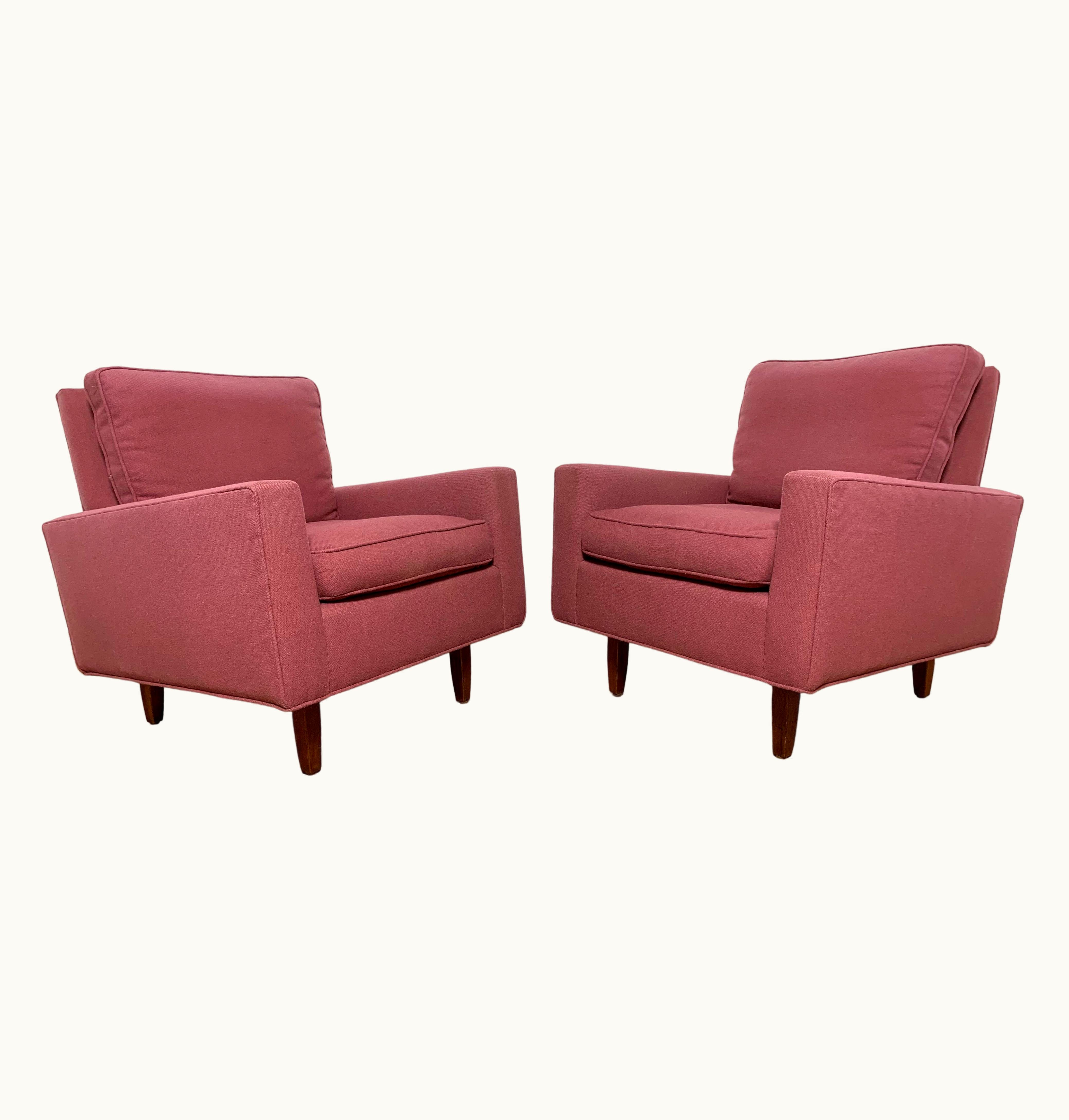 Florence Knoll Florence Knoll Pair Of Florence Knoll Lounge Chairs Model 25 WD For Knoll, Circa 1970