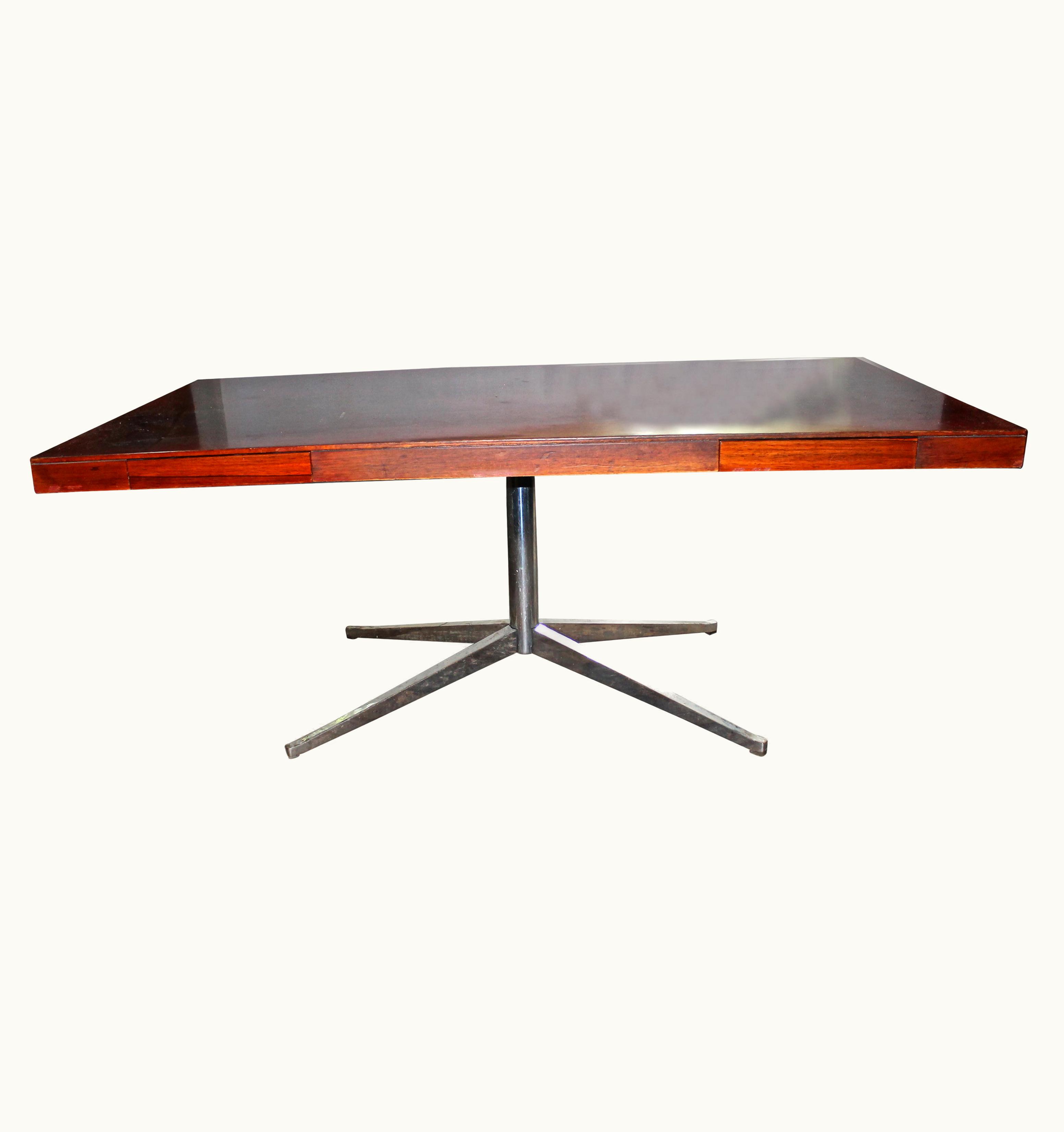 Florence Knoll Florence Knoll Rosewood Partners Desk, Dining Table