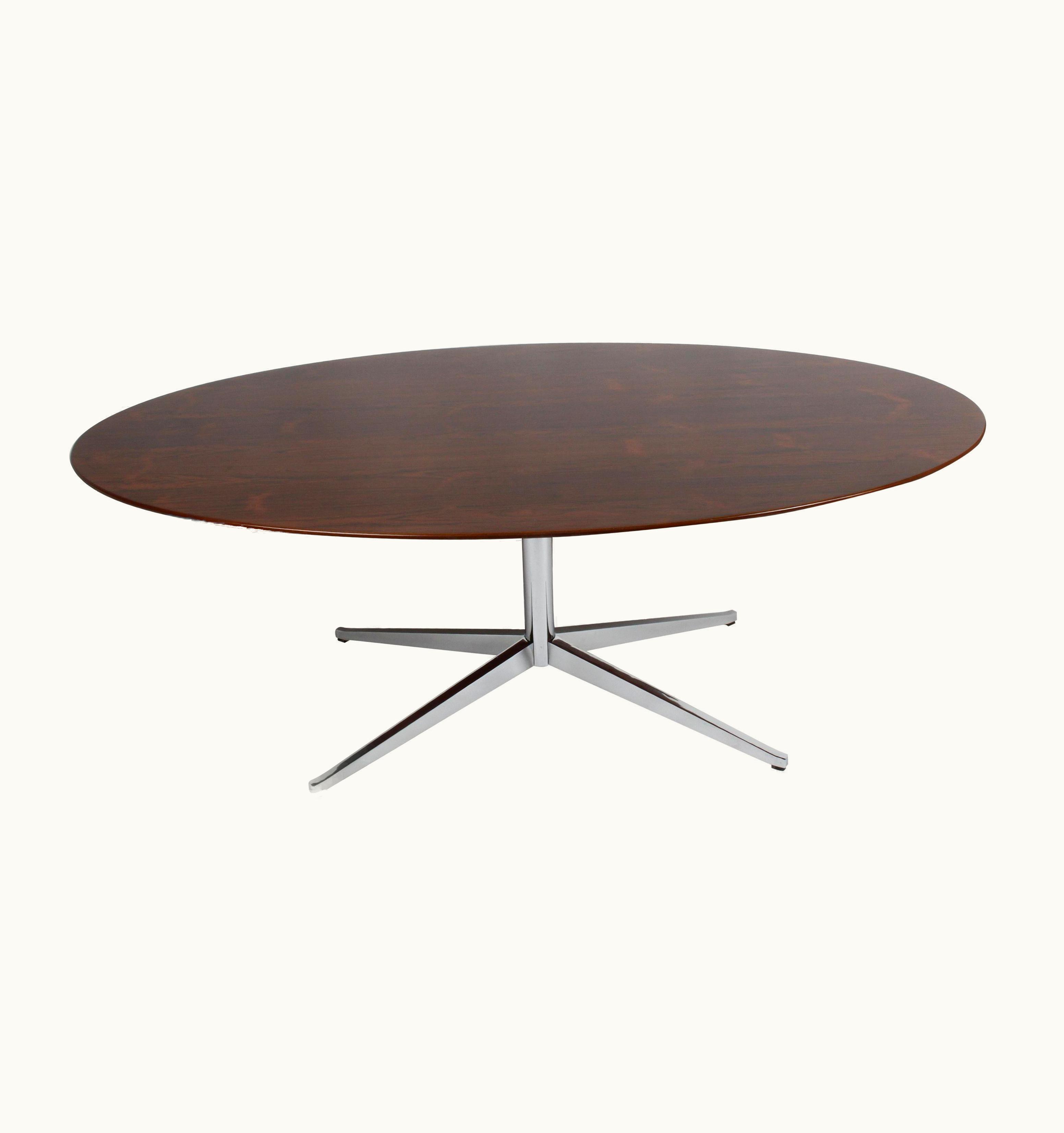 Florence Knoll Florence Knoll Restored Vintage Florence Knoll Oval Top Rosewood Dining Or Conference Table