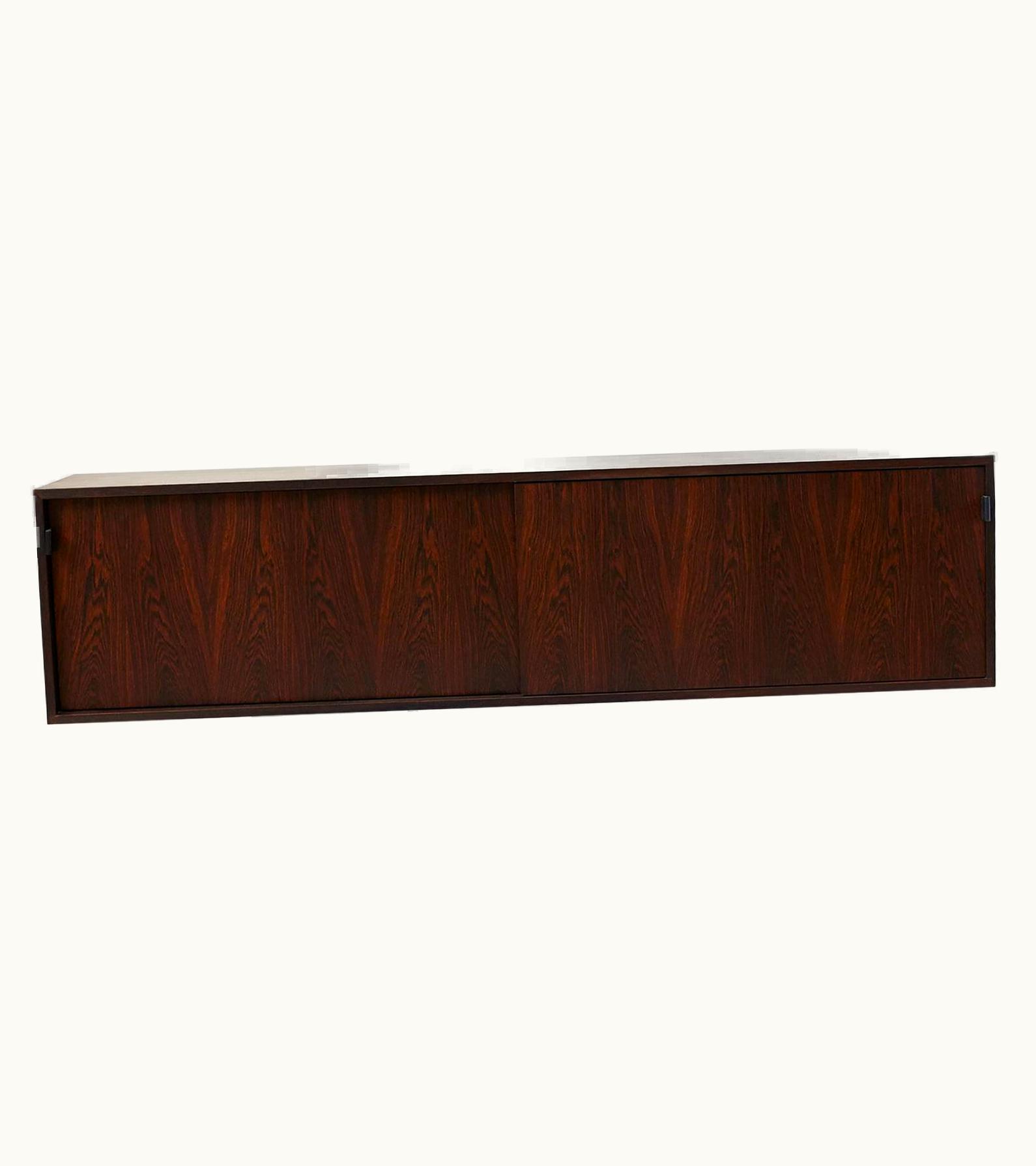 Florence Knoll Florence Knoll Rare Wall Hanging Rosewood Credenza By Florence Knoll