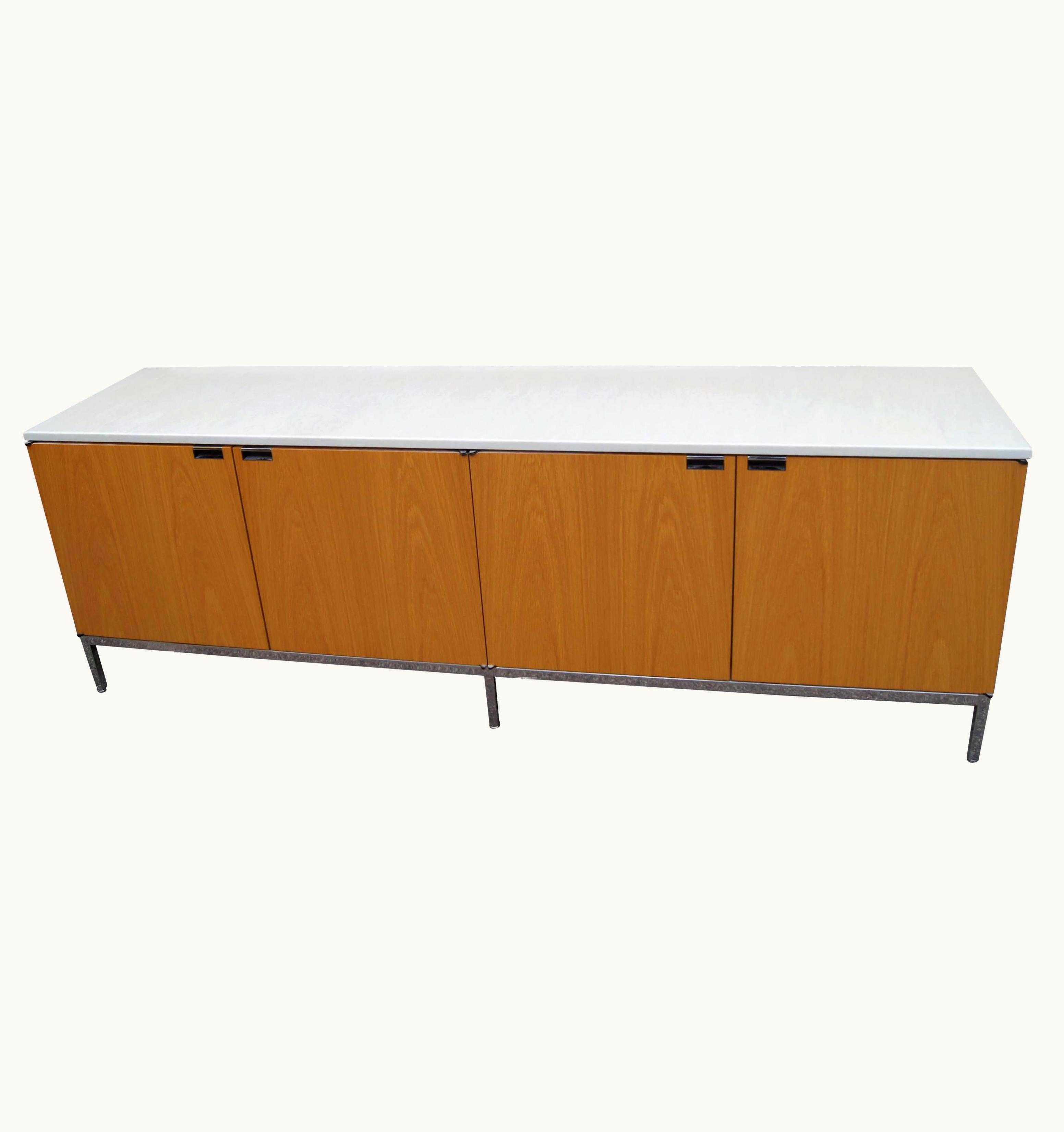 Florence Knoll Florence Knoll Oak Credenza With Marble Top By Florence Knoll For Knoll