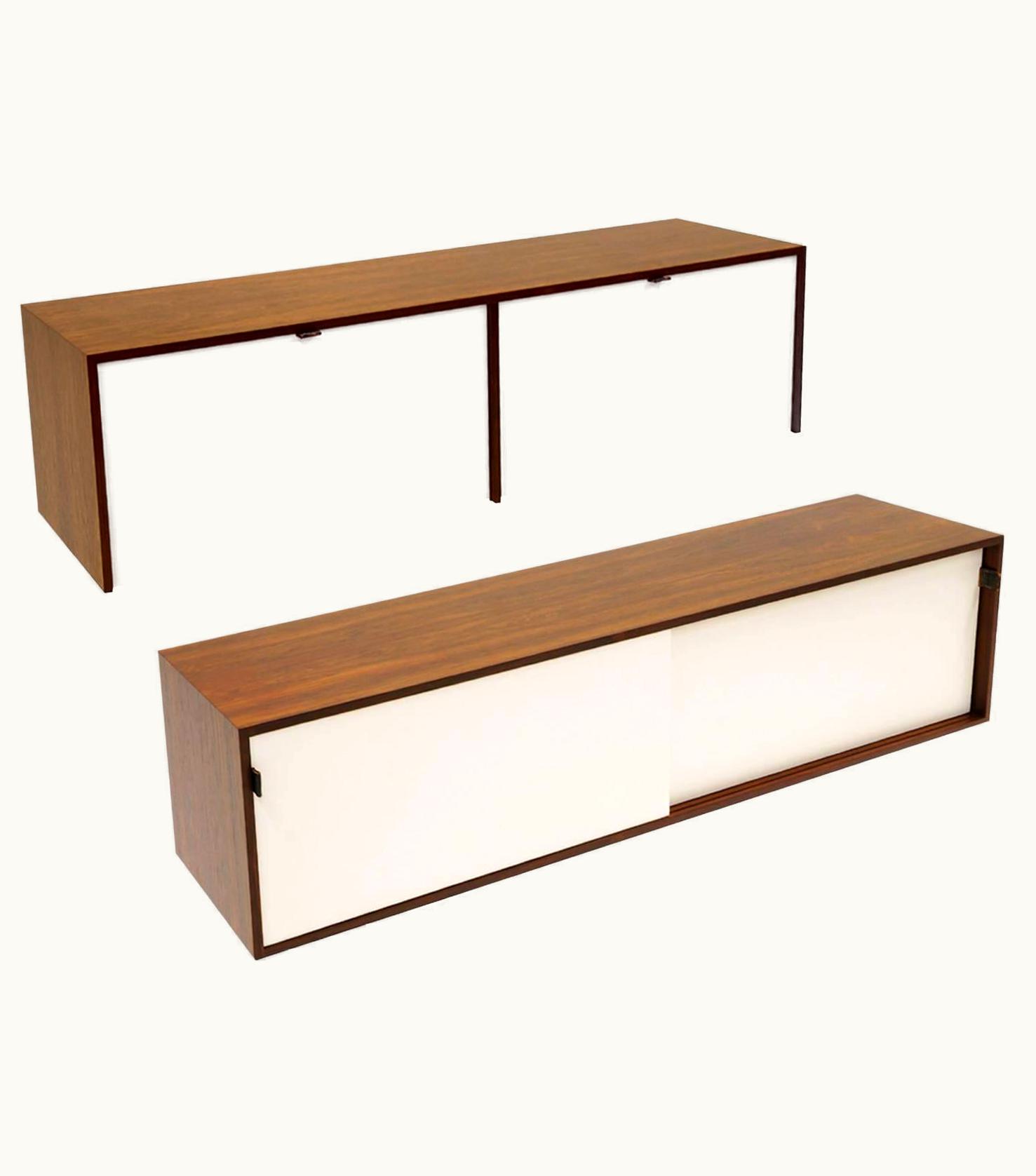 Florence Knoll Florence Knoll Wall-Mounted Rosewood Cabinets By Florence Knoll, Excellent Condition, Pair