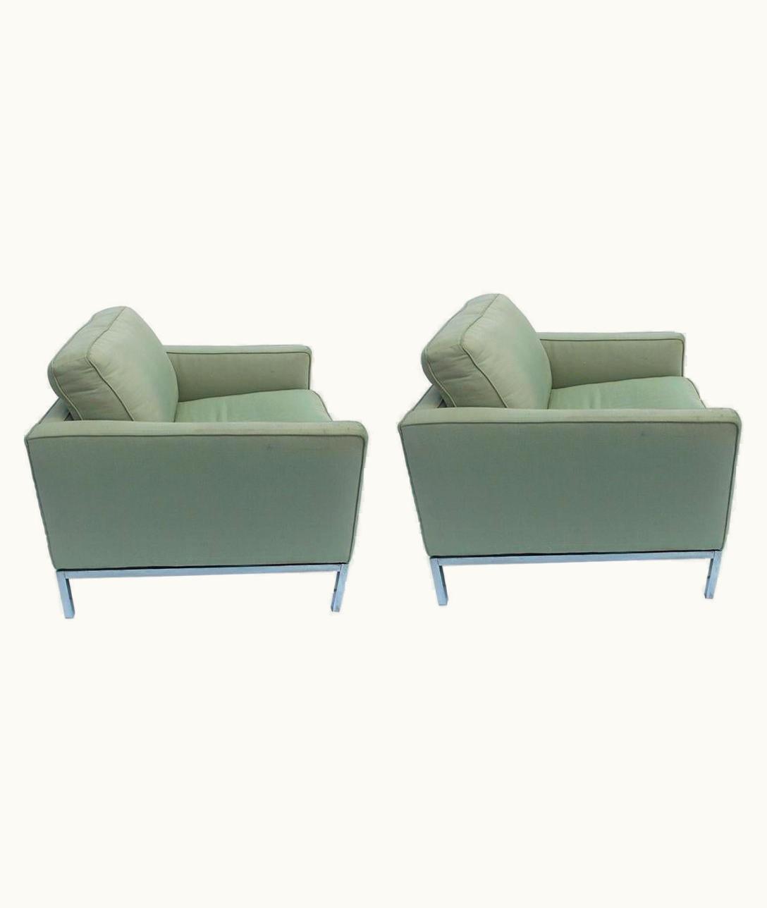 Florence Knoll Florence Knoll Pair Of Florence Knoll Cube Lounge Chairs