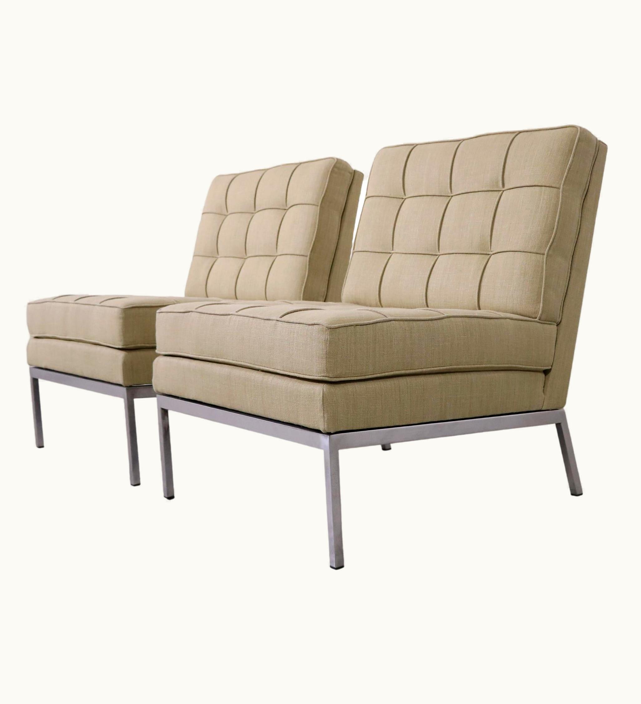 Florence Knoll Florence Knoll International Chair By Florence Knoll Model 67 C In Linen