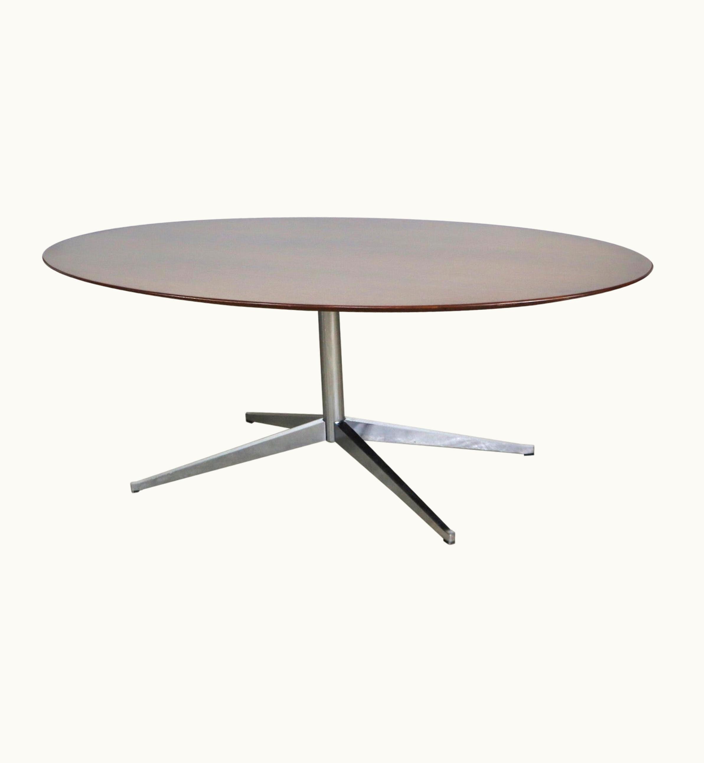 Florence Knoll Florence Knoll 2480 Oval Dining Table In Walnut For Knoll, 1960s