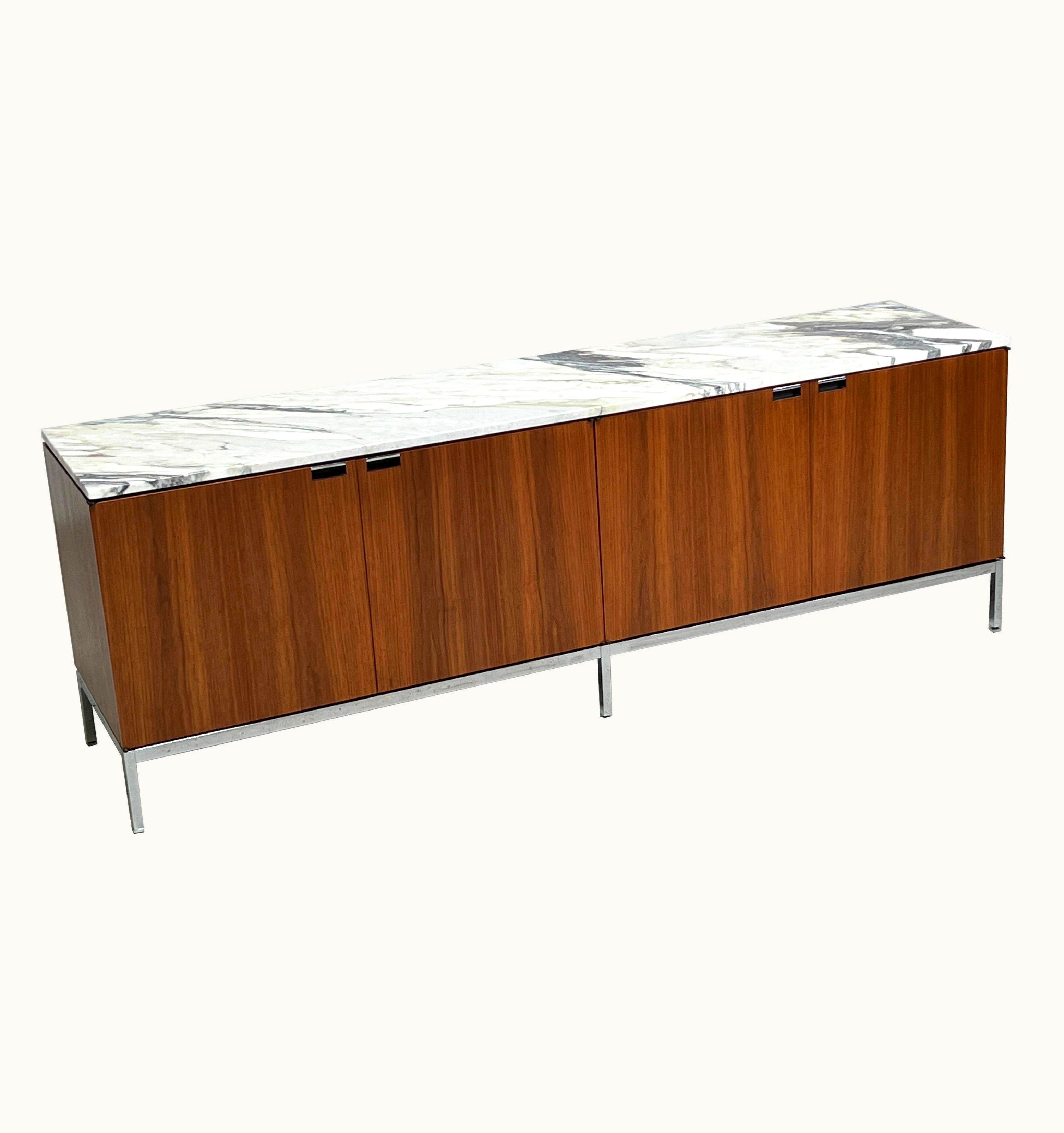 Florence Knoll Florence Knoll Walnut And Marble Credenza By Florence Knoll For Knoll UZ0196803
